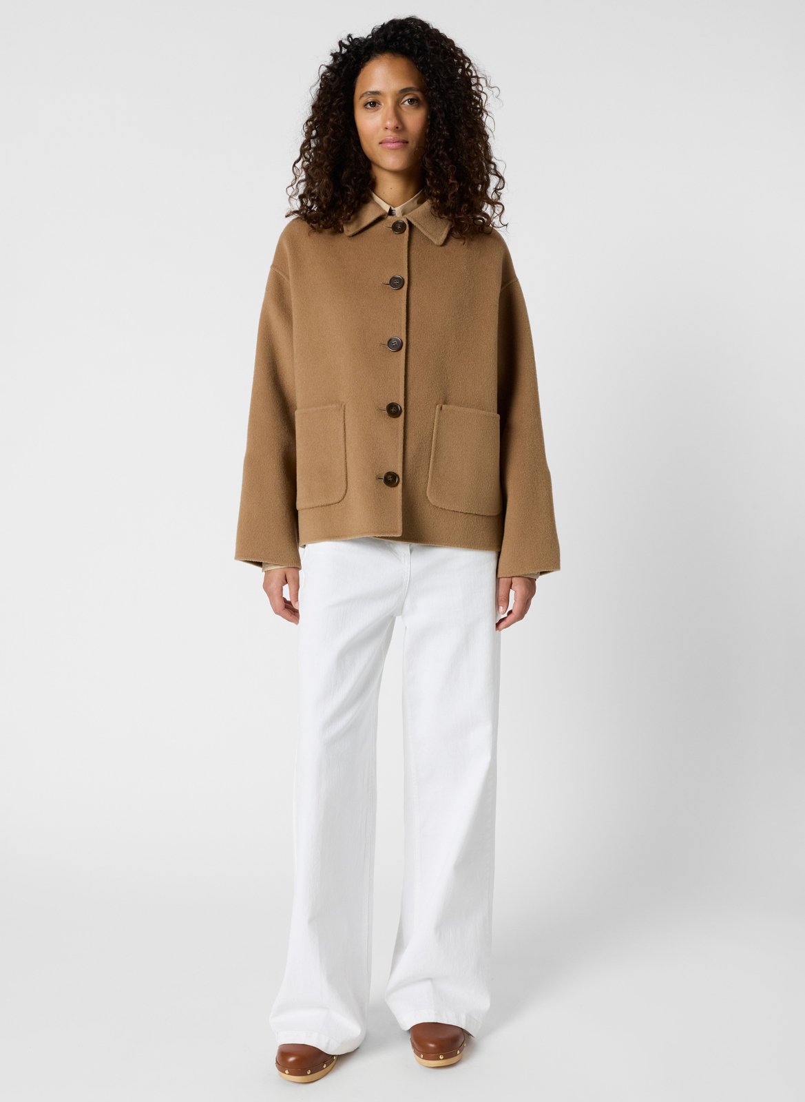 Wollmantel mit Knopfleiste GERARD DAREL Braun