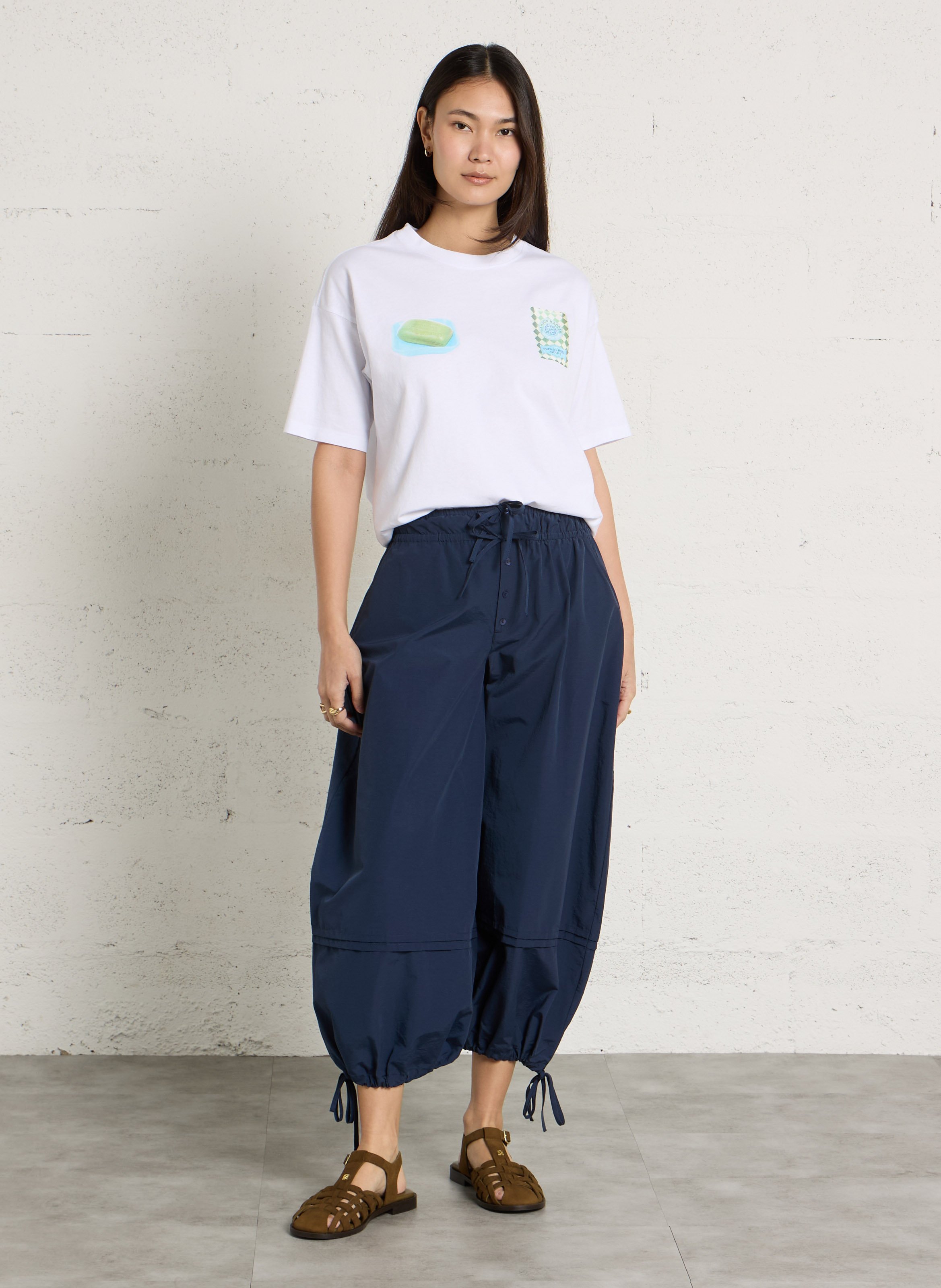 Sandales plates en cuir PETITE MENDIGOTE Marron