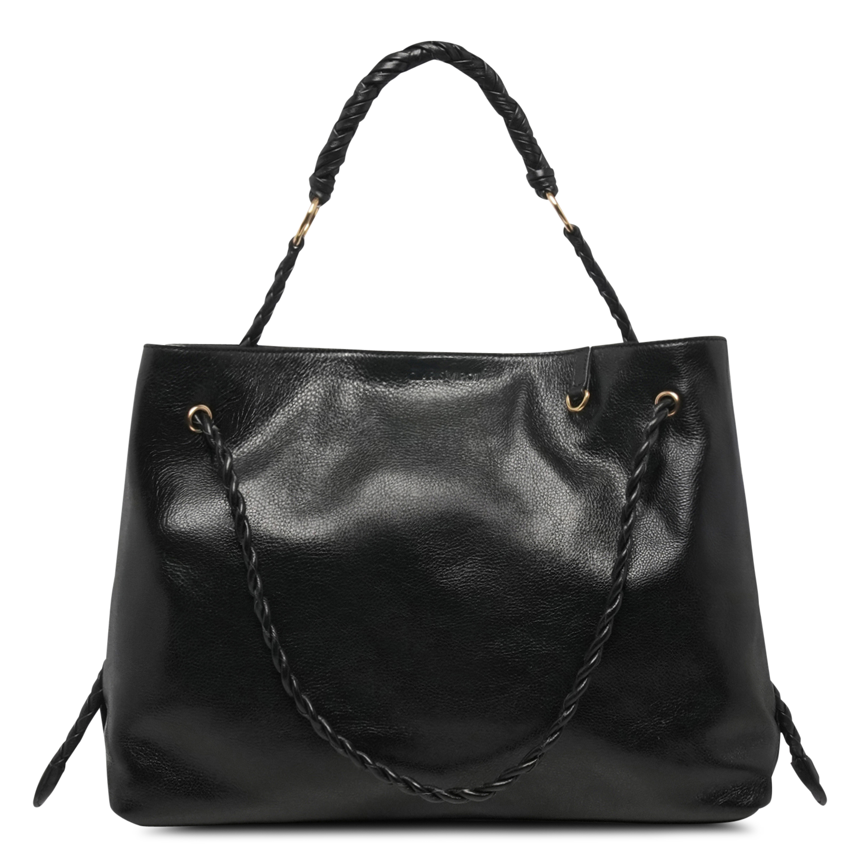 Handtasche aus genarbtem Leder CLARIS VIROT Schwarz