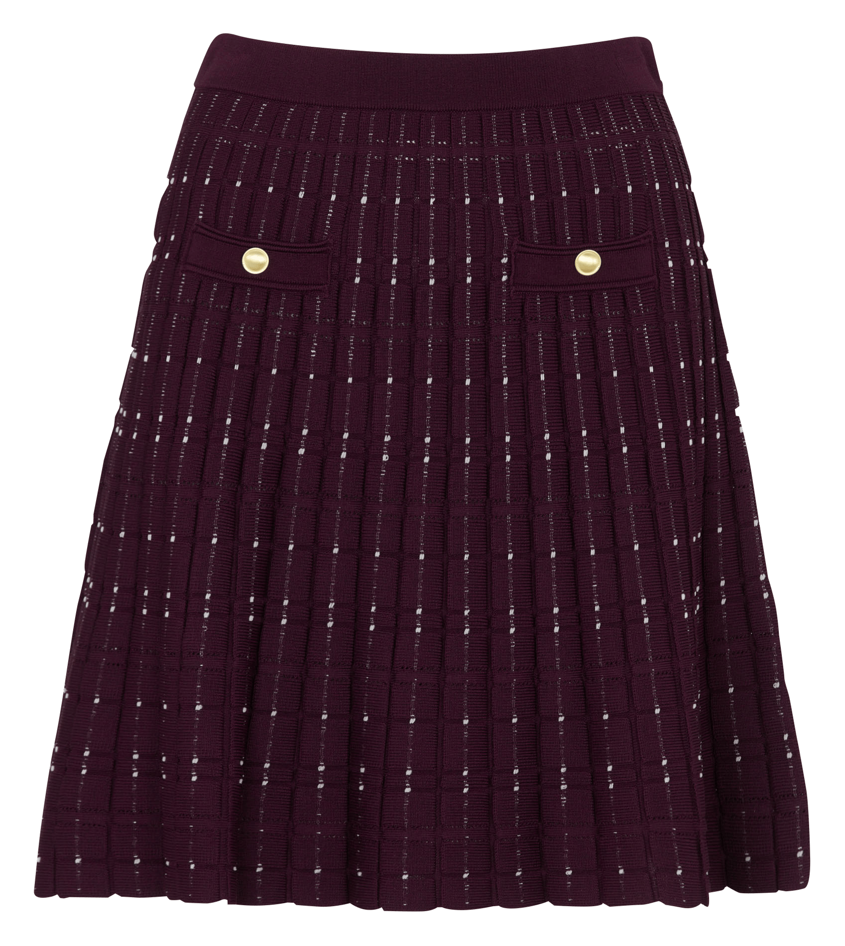 Jupe courte en maille SUNCOO Prune