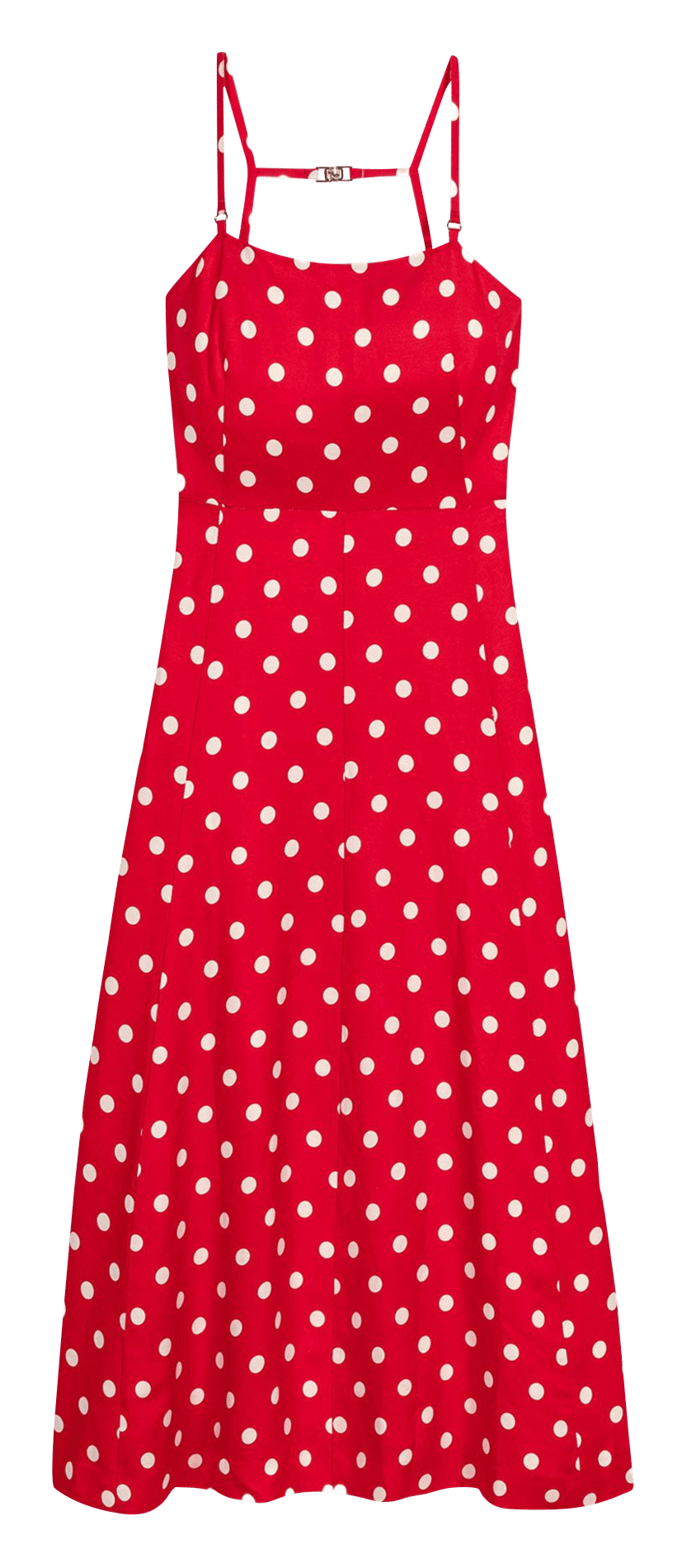 Robe longue à pois MAJE Rouge