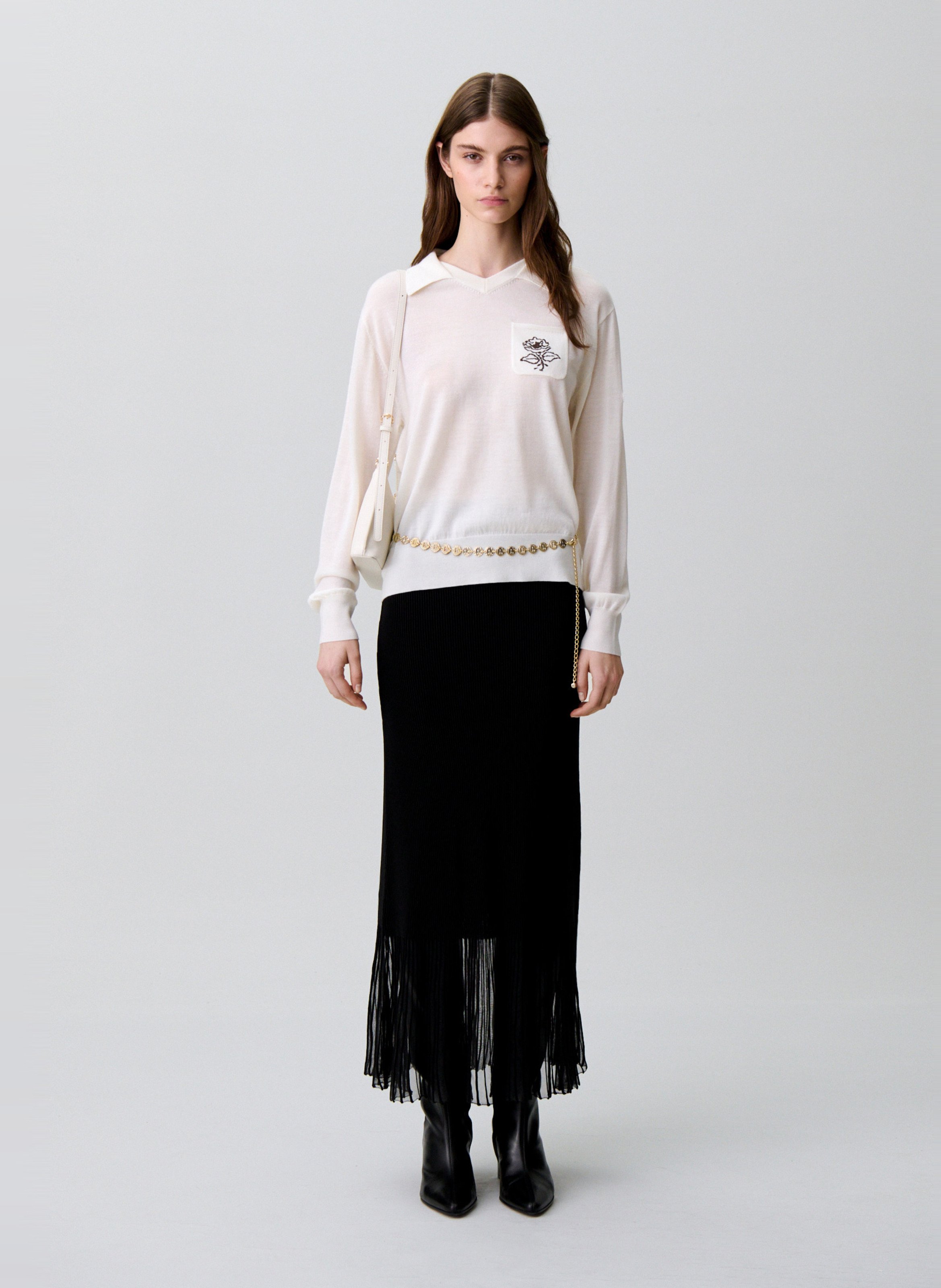 Pull droit en laine  CLAUDIE PIERLOT Beige