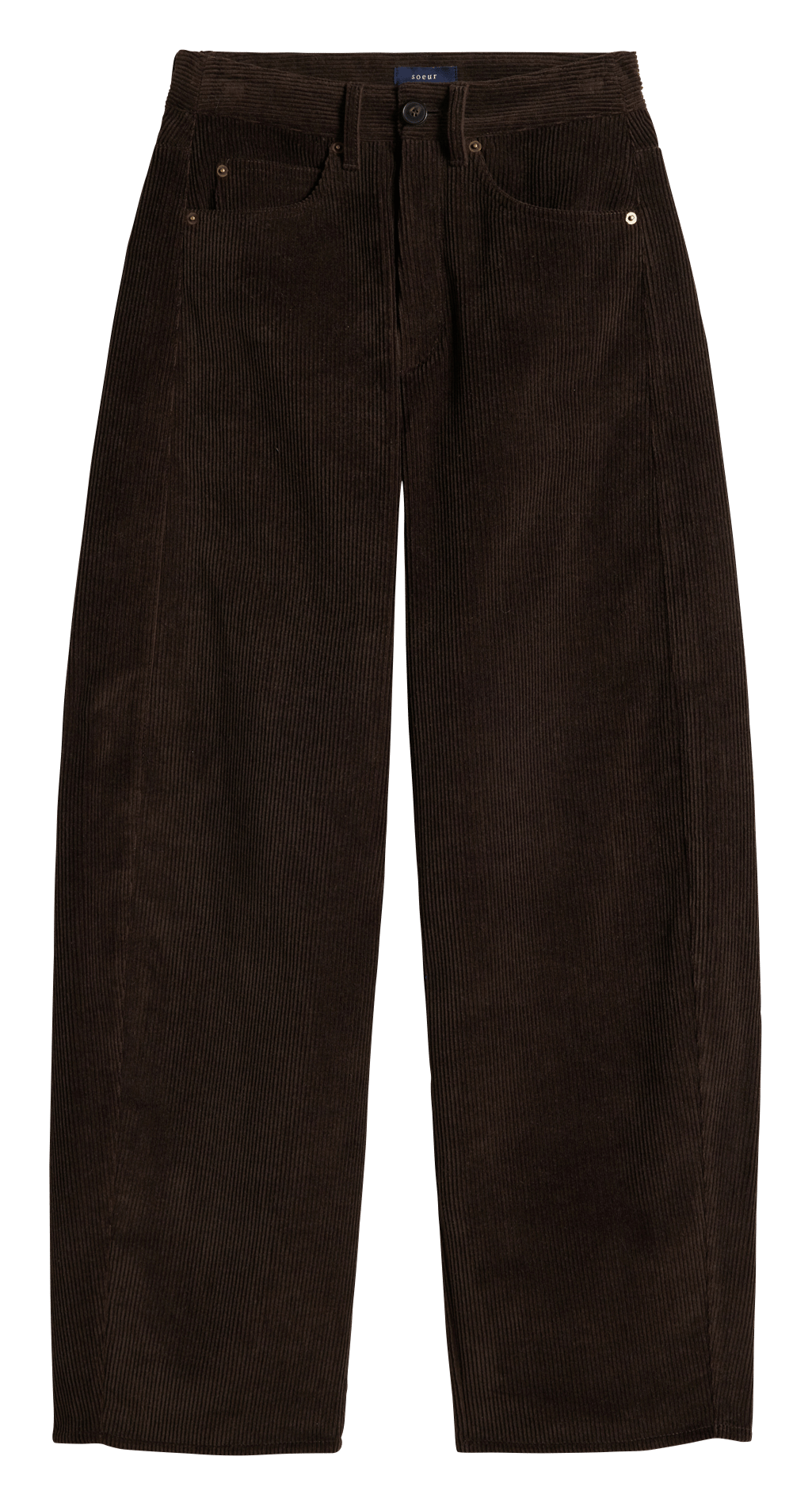 Straight corduroy pants SOEUR Brown