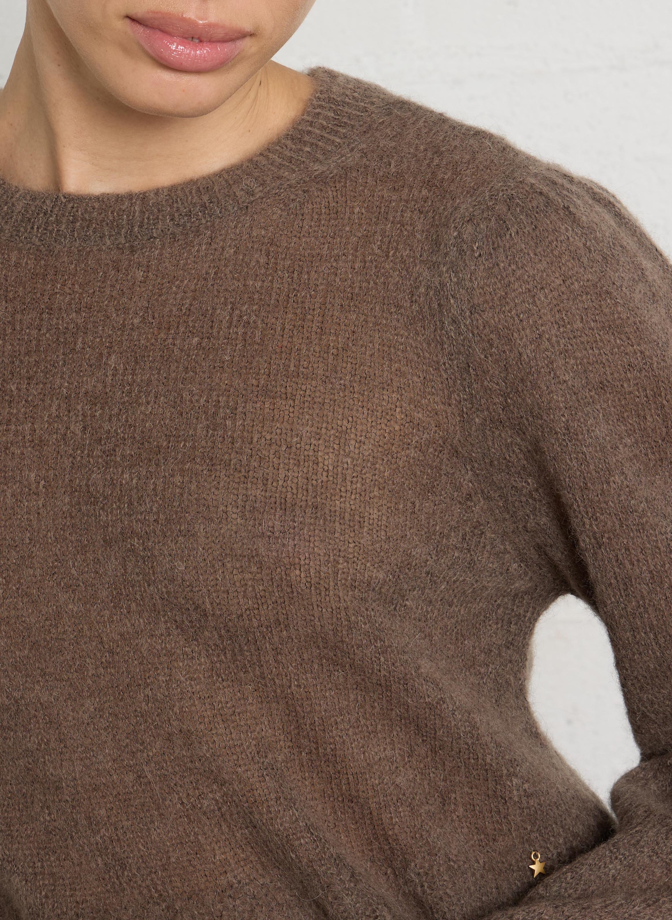 Ausgestellter Pullover aus Wollmischung DES PETITS HAUTS Grau