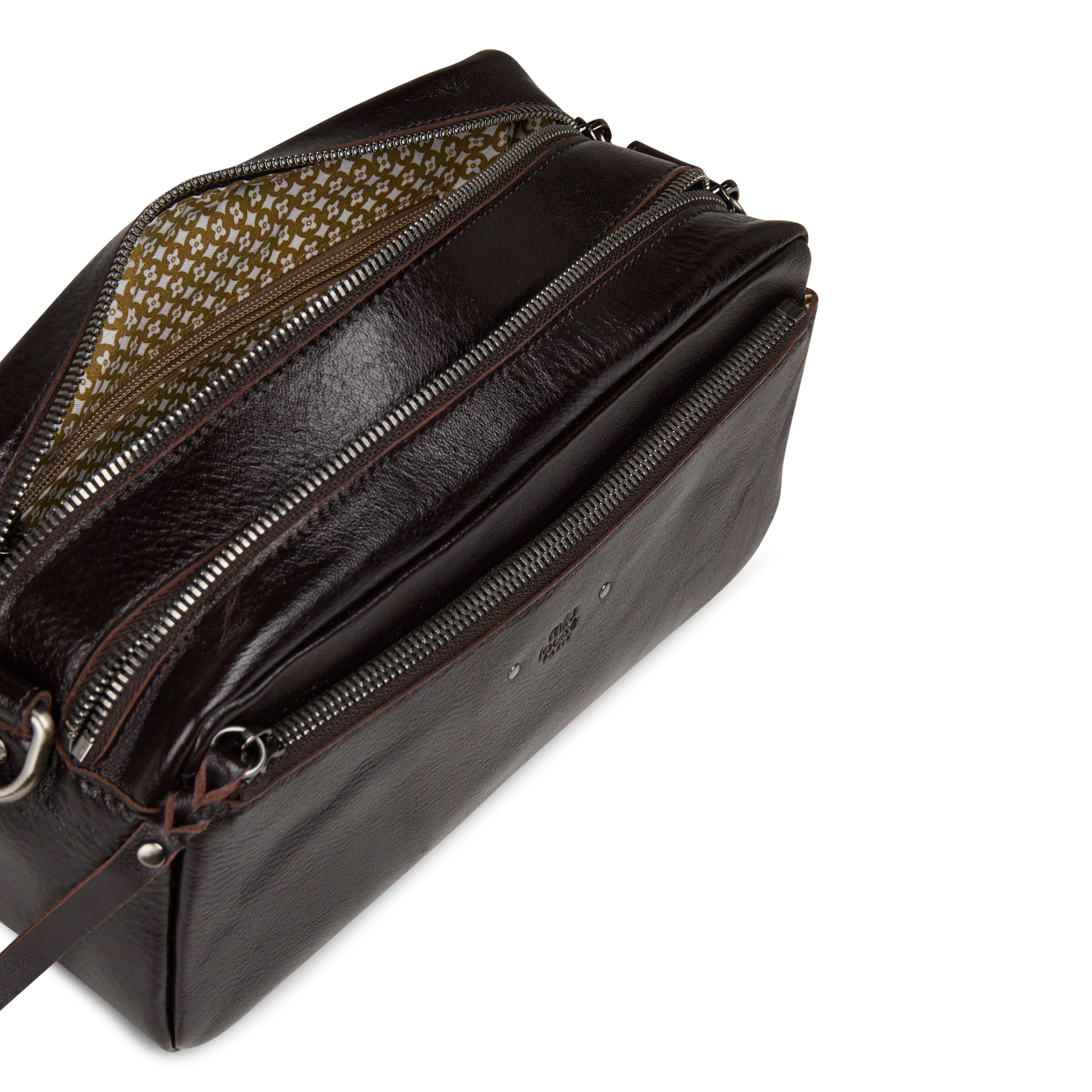 Sac bandoulière en cuir MILA LOUISE Marron