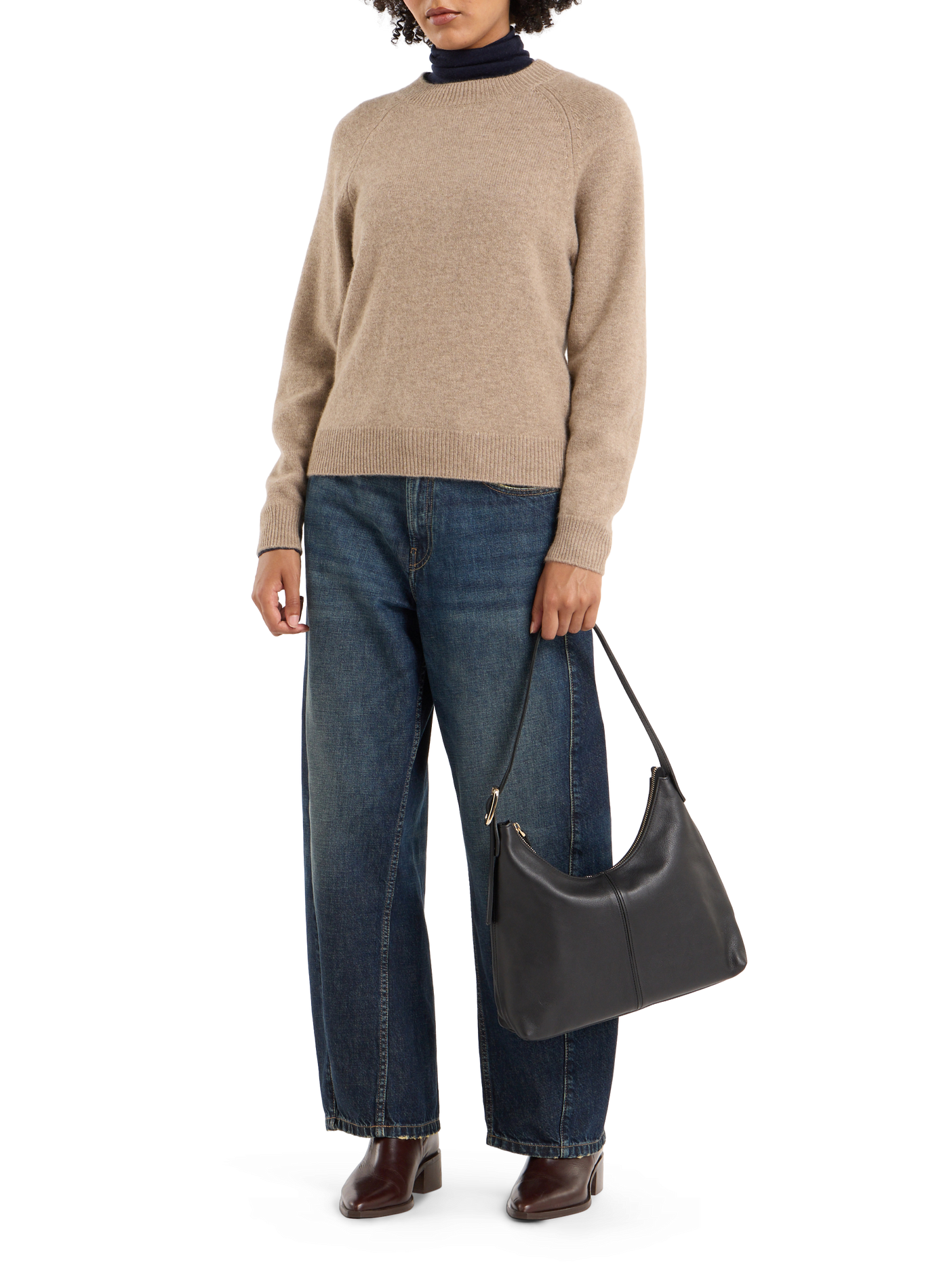 Cara leather handbag SAISON 1865 Black