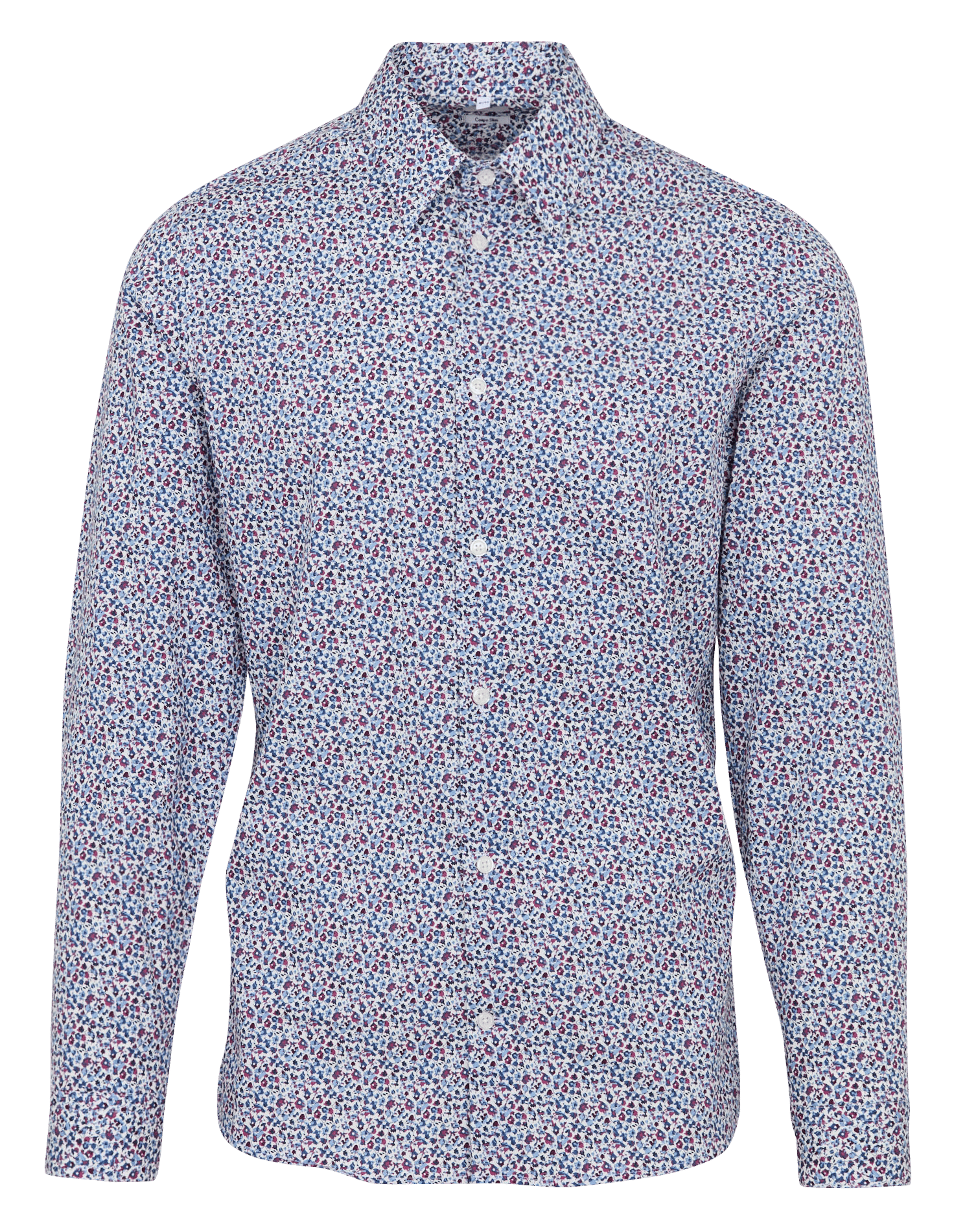Katoenen blouse met klassieke kraag AU PRINTEMPS PARIS Veelkleurig
