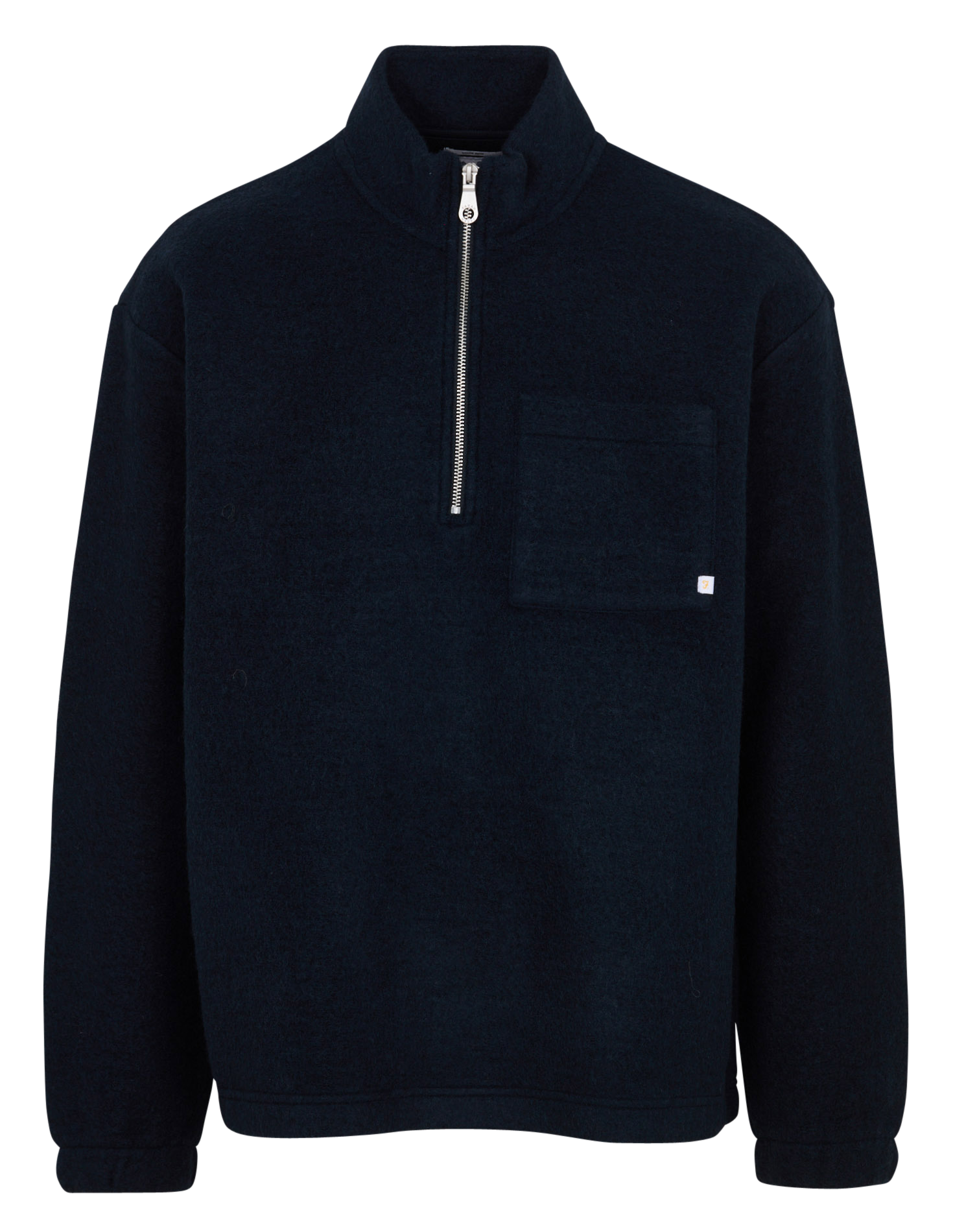 Pullover mit Zip-Kragen aus Woll-Mix FARAH Blau