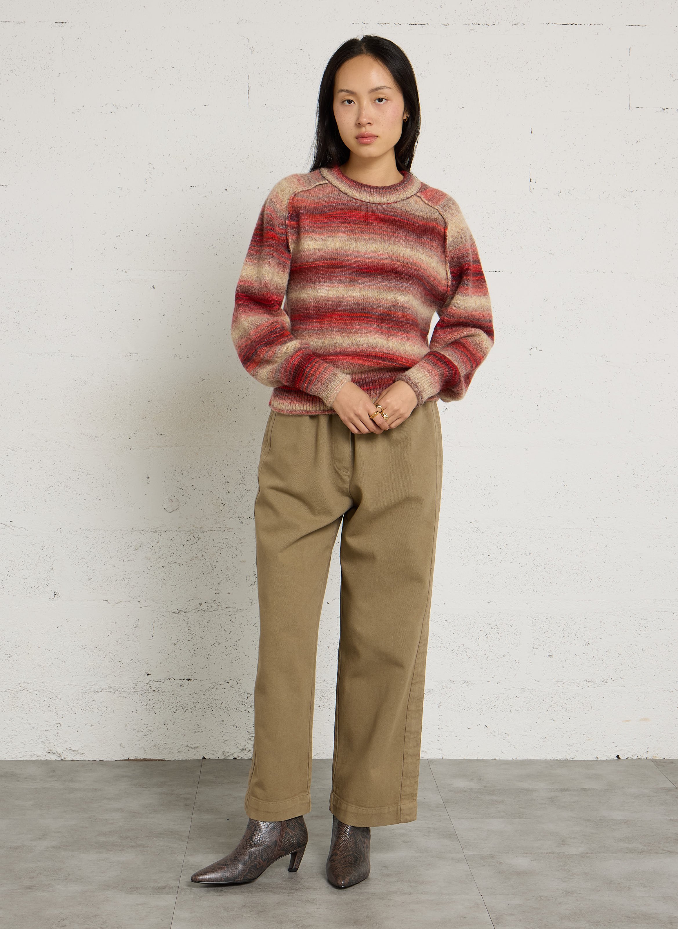Rechte trui | wolblend LEON & HARPER Beige