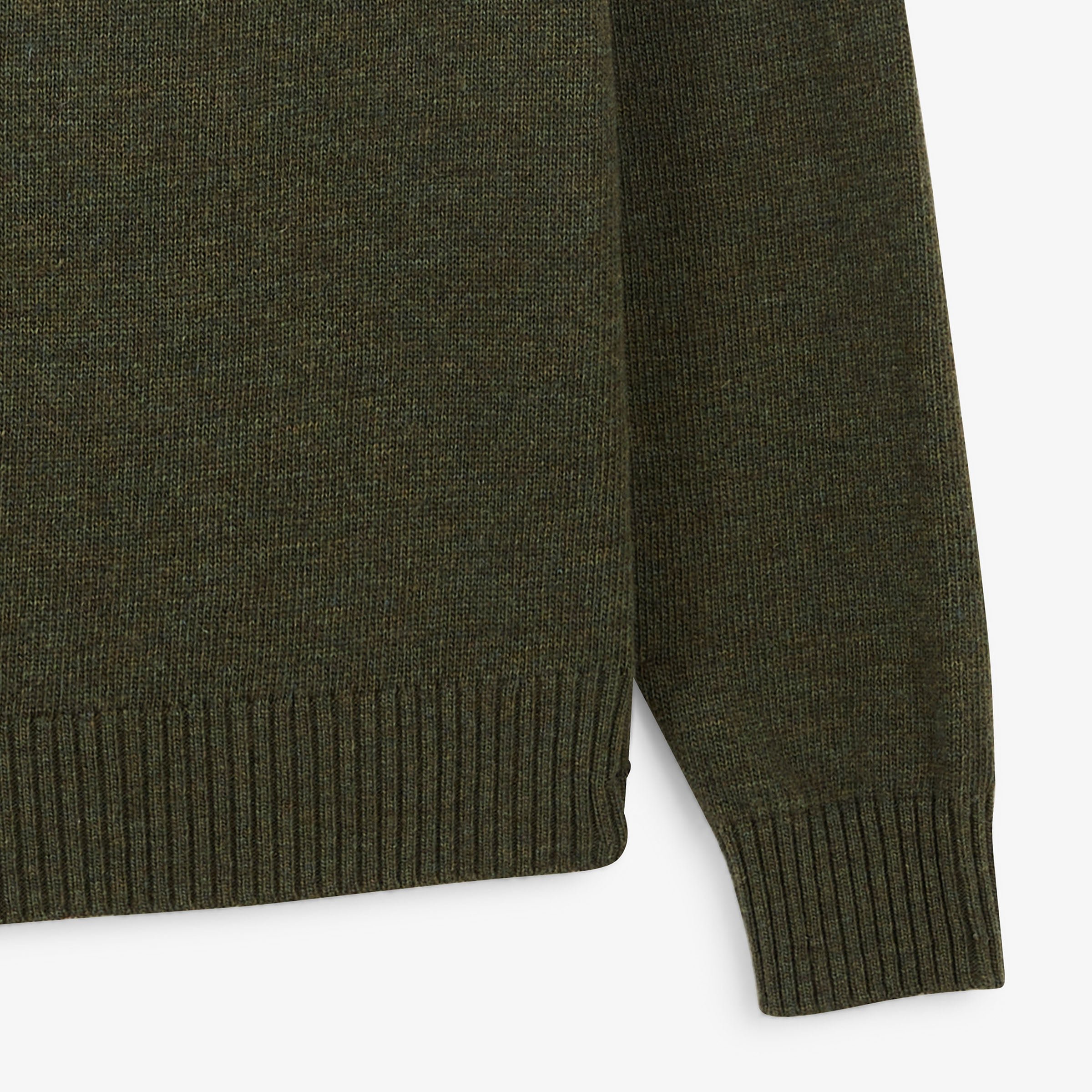 MADANI Moss Green Crew-Neck Wool Sweater sbplay SERGE BLANCO Green