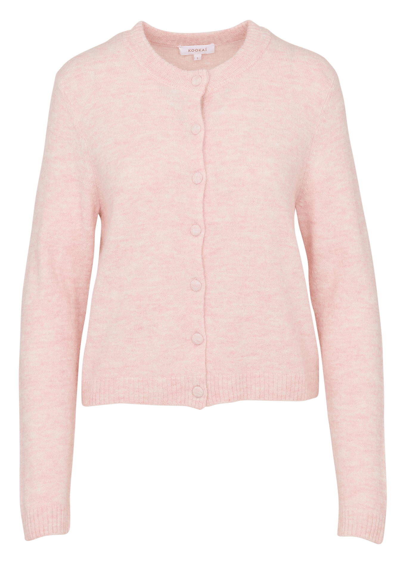 Gilet droit à col rond KOOKAI Rose