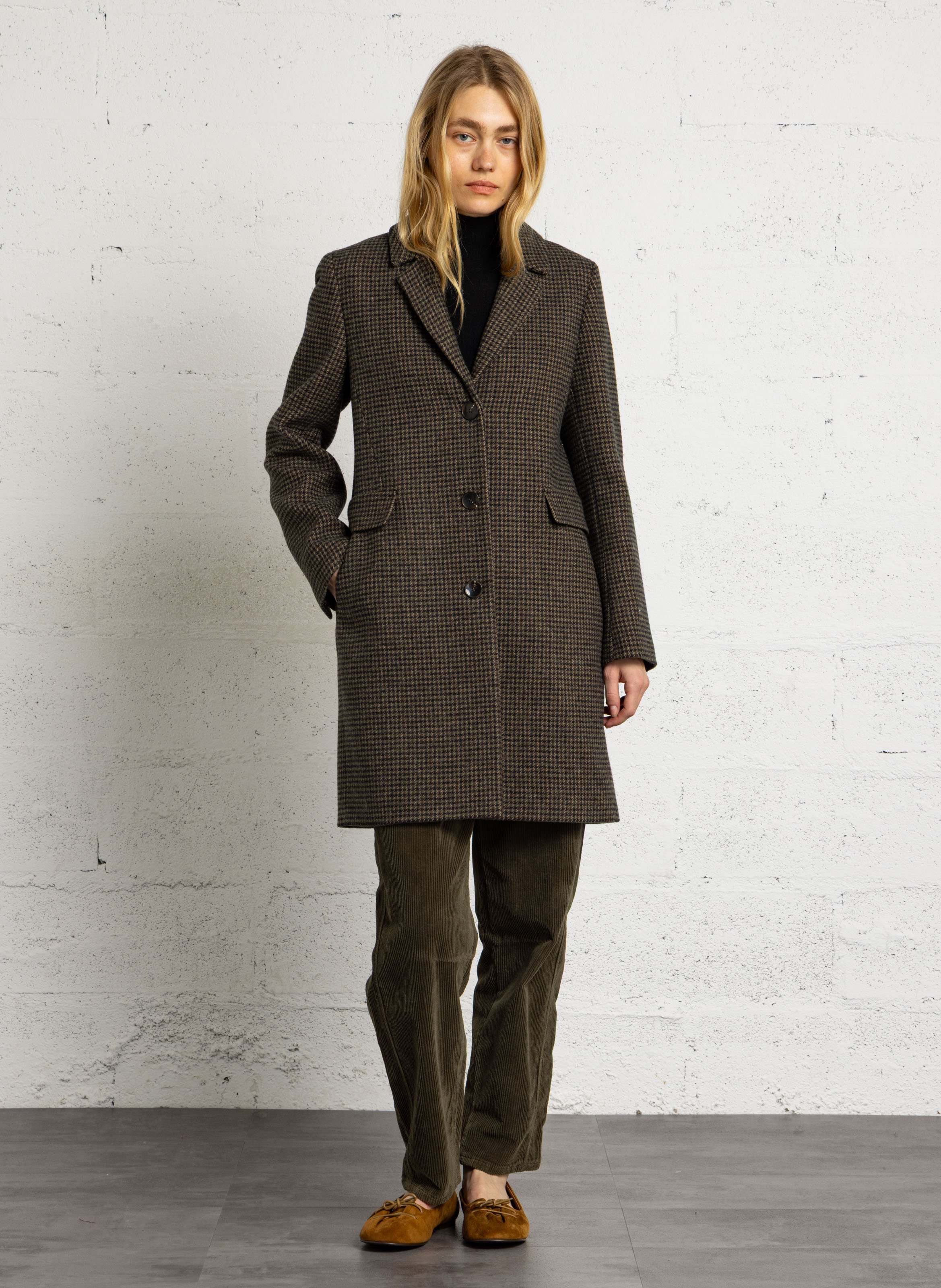 Printed coat MAISON 123 Khaki