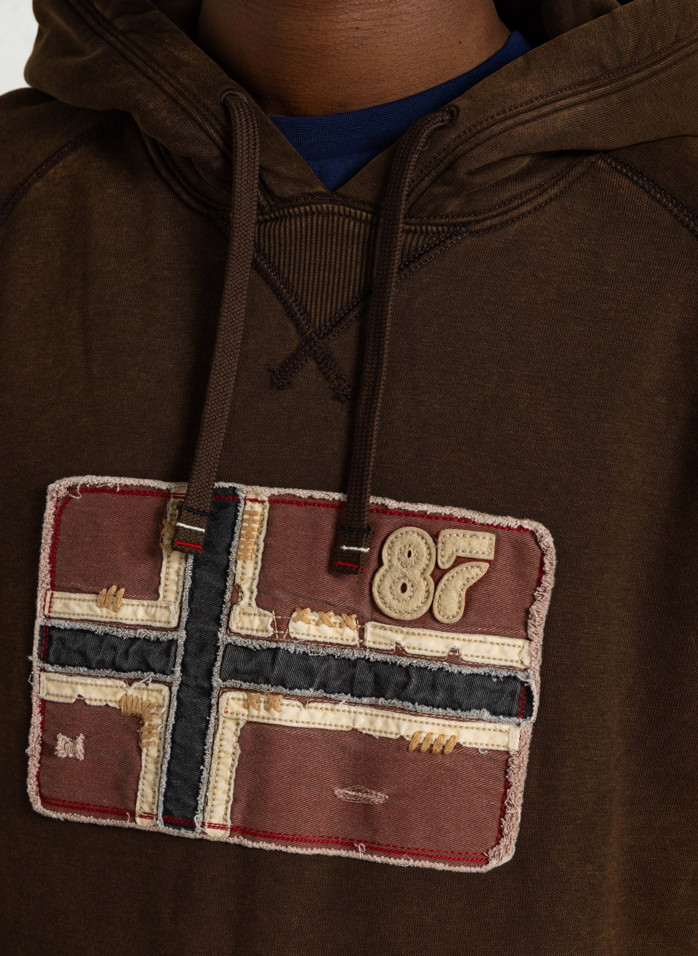 Kapuzensweatshirt aus Baumwoll-Mix NAPAPIJRI Braun