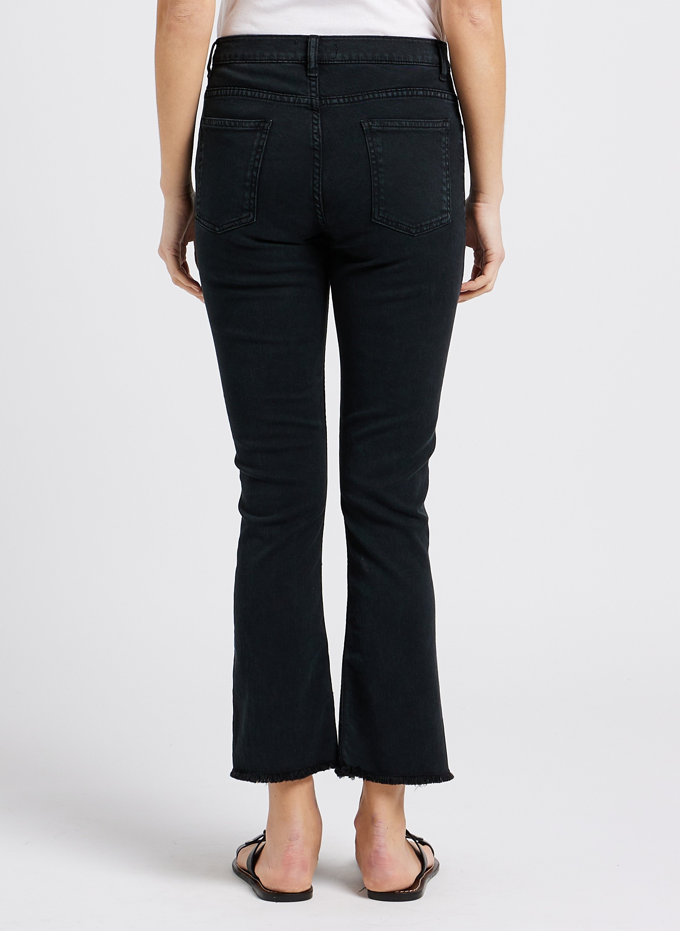 Flared jeans | katoenblend ACQUAVERDE Zwart