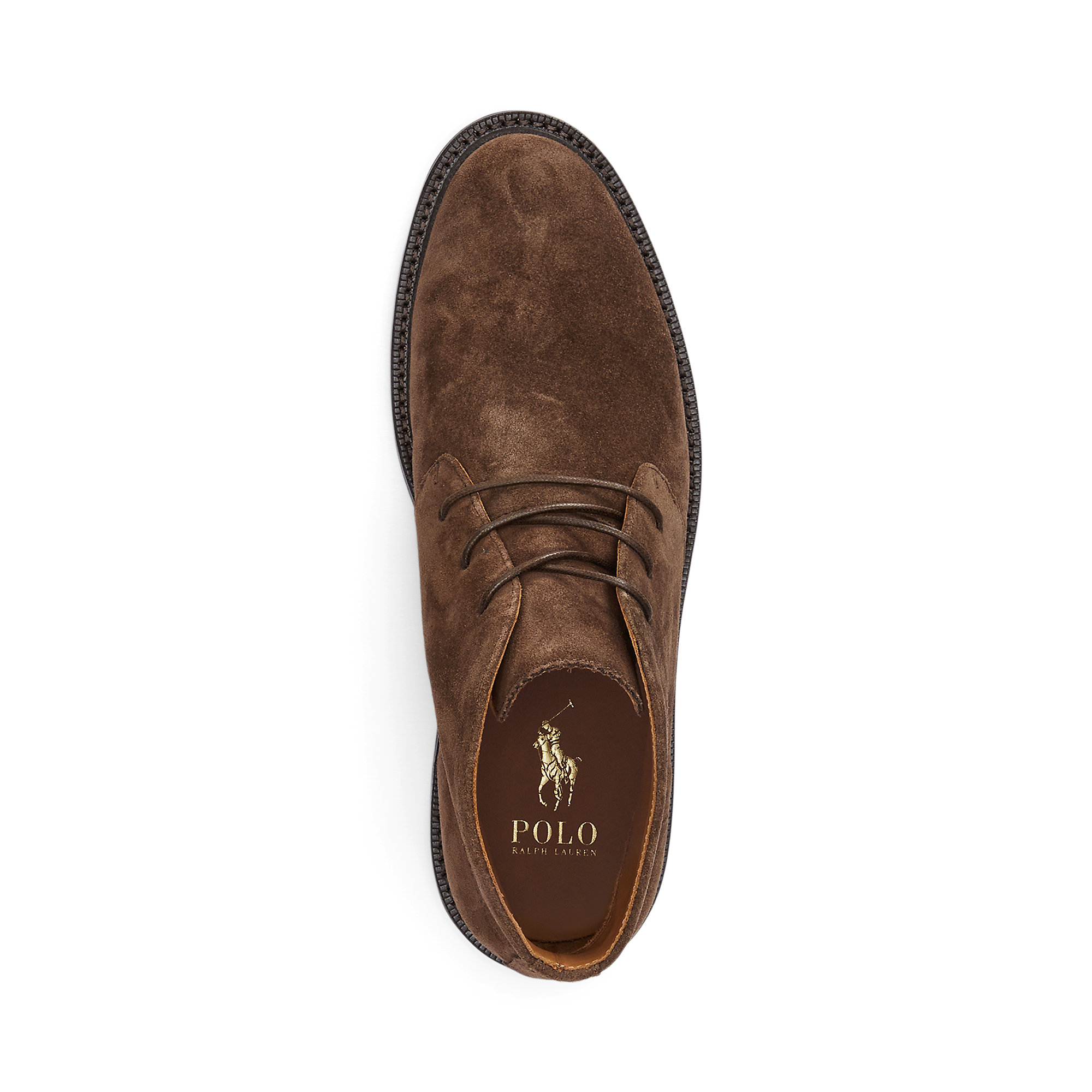 Bottines en cuir velours POLO RALPH LAUREN Marron
