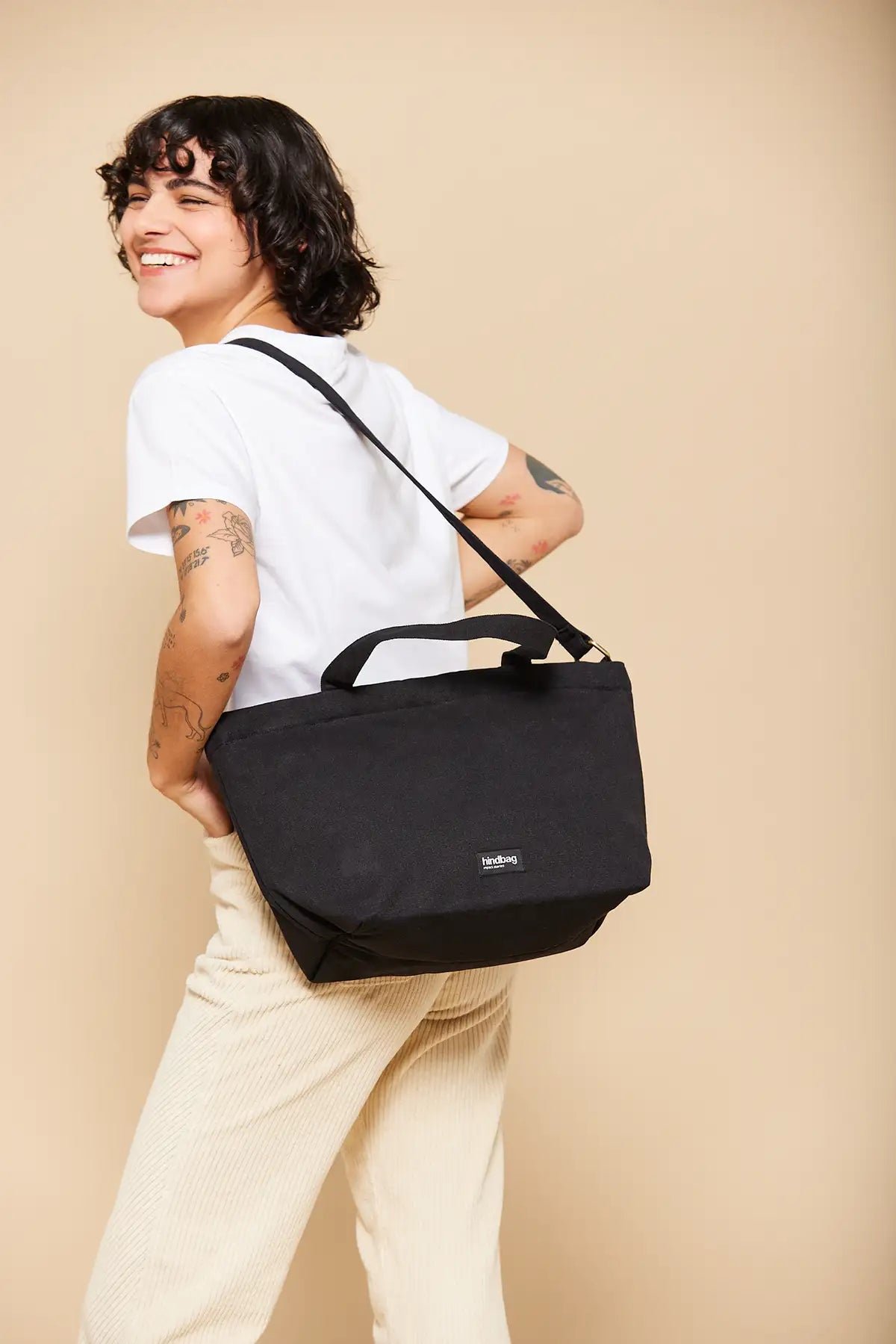 Cotton tote bag HINDBAG Black