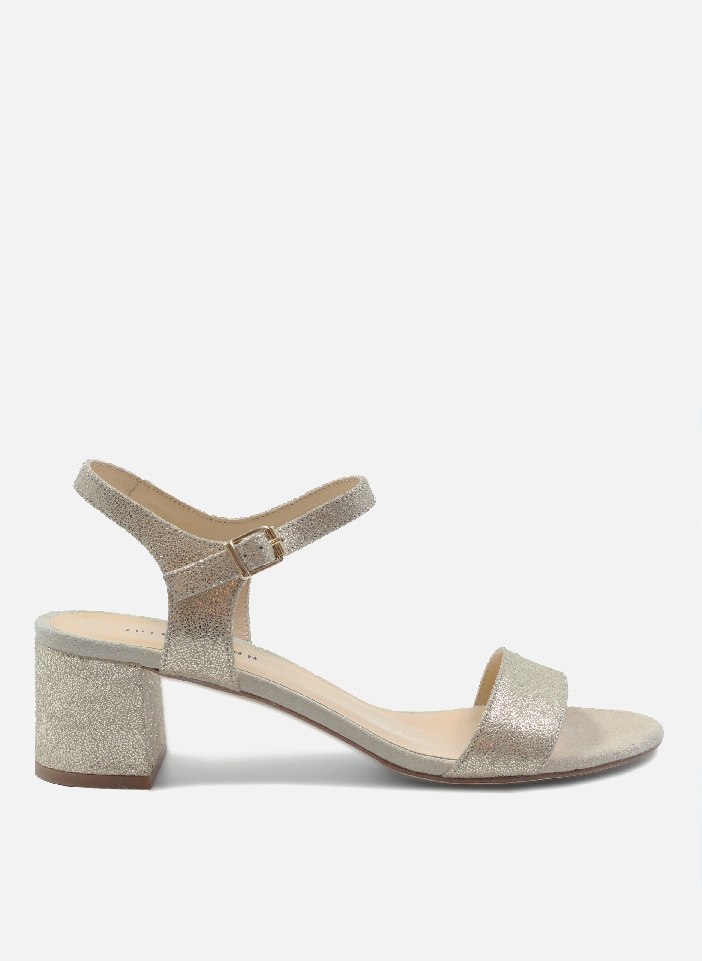 Medium heel metallic sandals JULES & JENN Golden