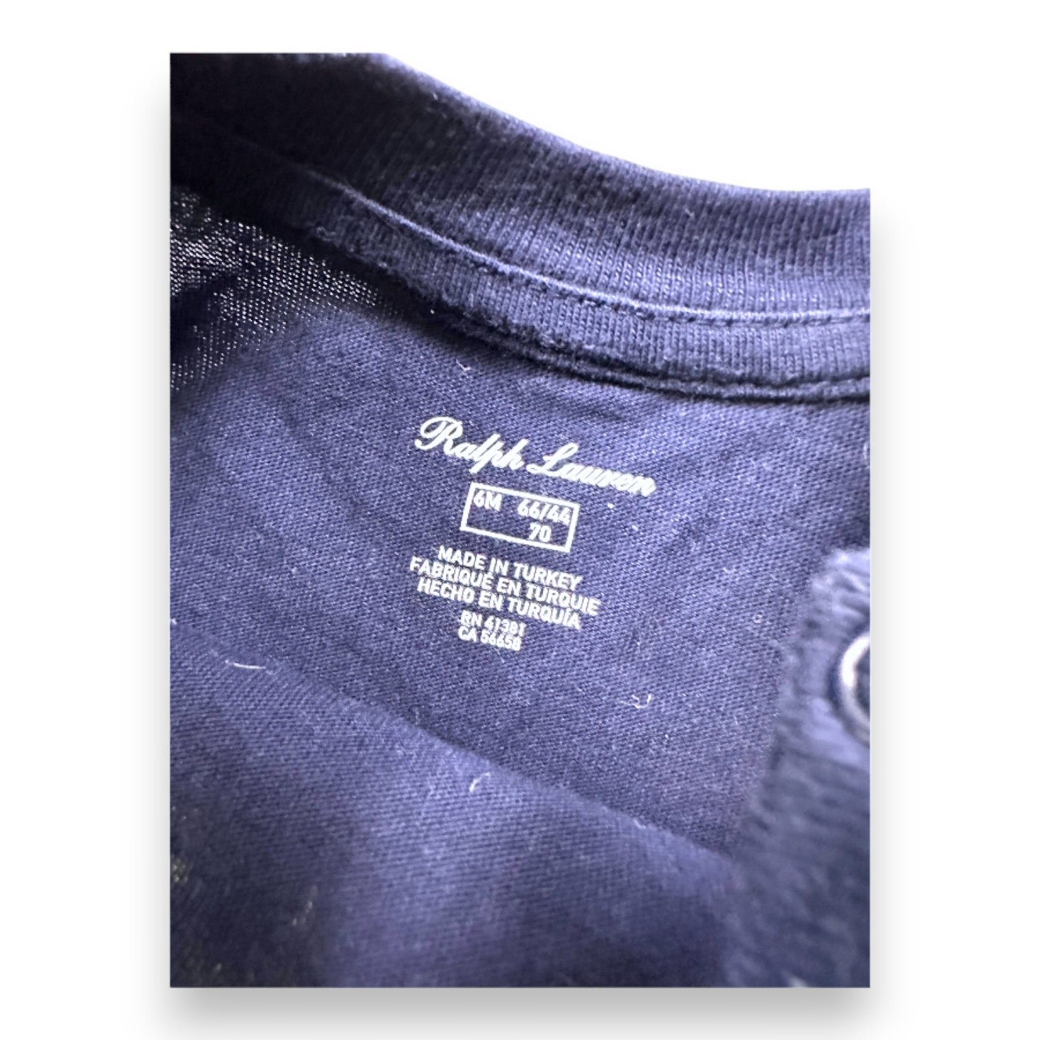 Black Baby T-shirt - 6 months POLO RALPH LAUREN - Seconde Main Black