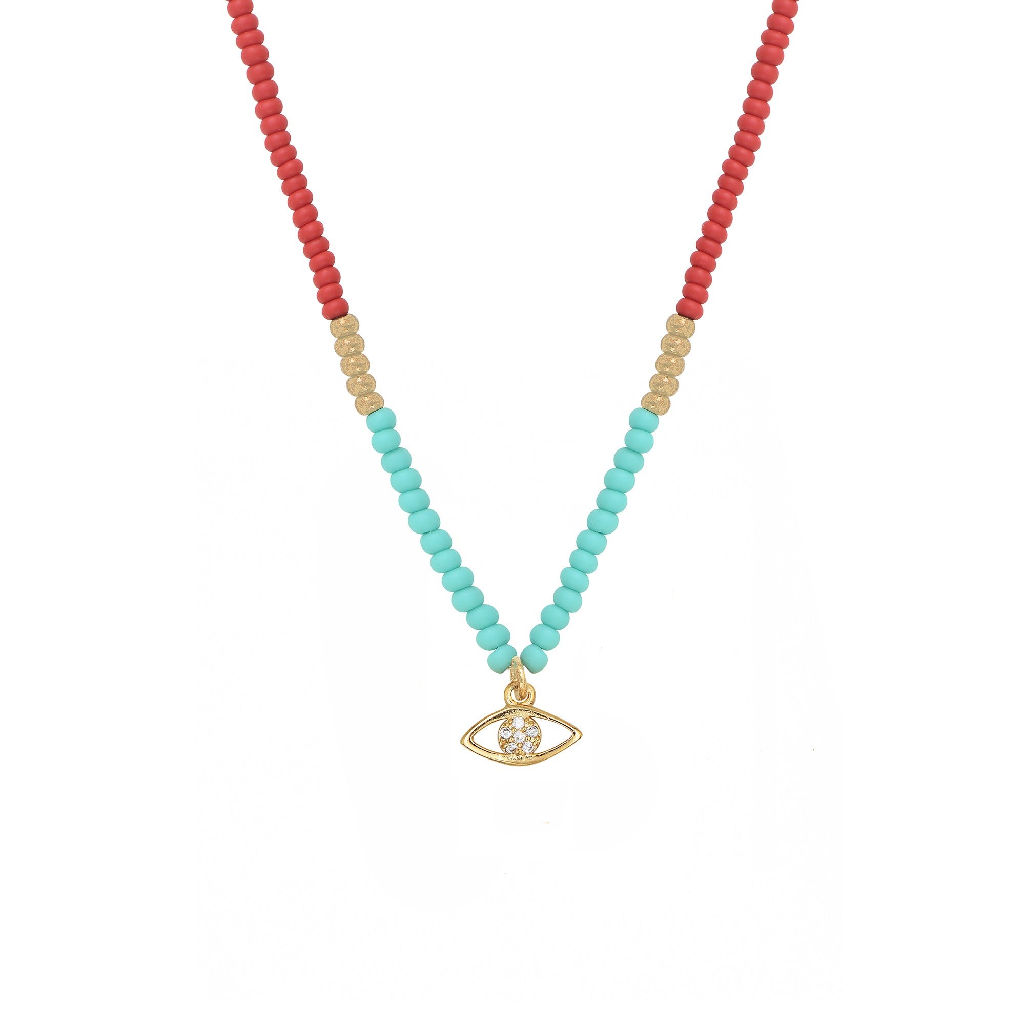 Gold-plated Capri Summer necklace NILAI Multicolored