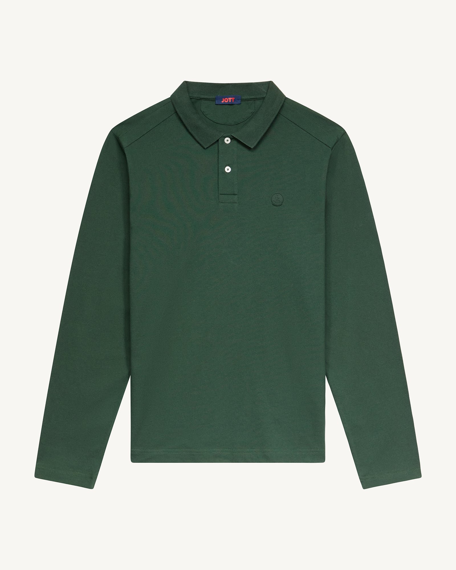 Carlos long-sleeve cotton polo JOTT Green