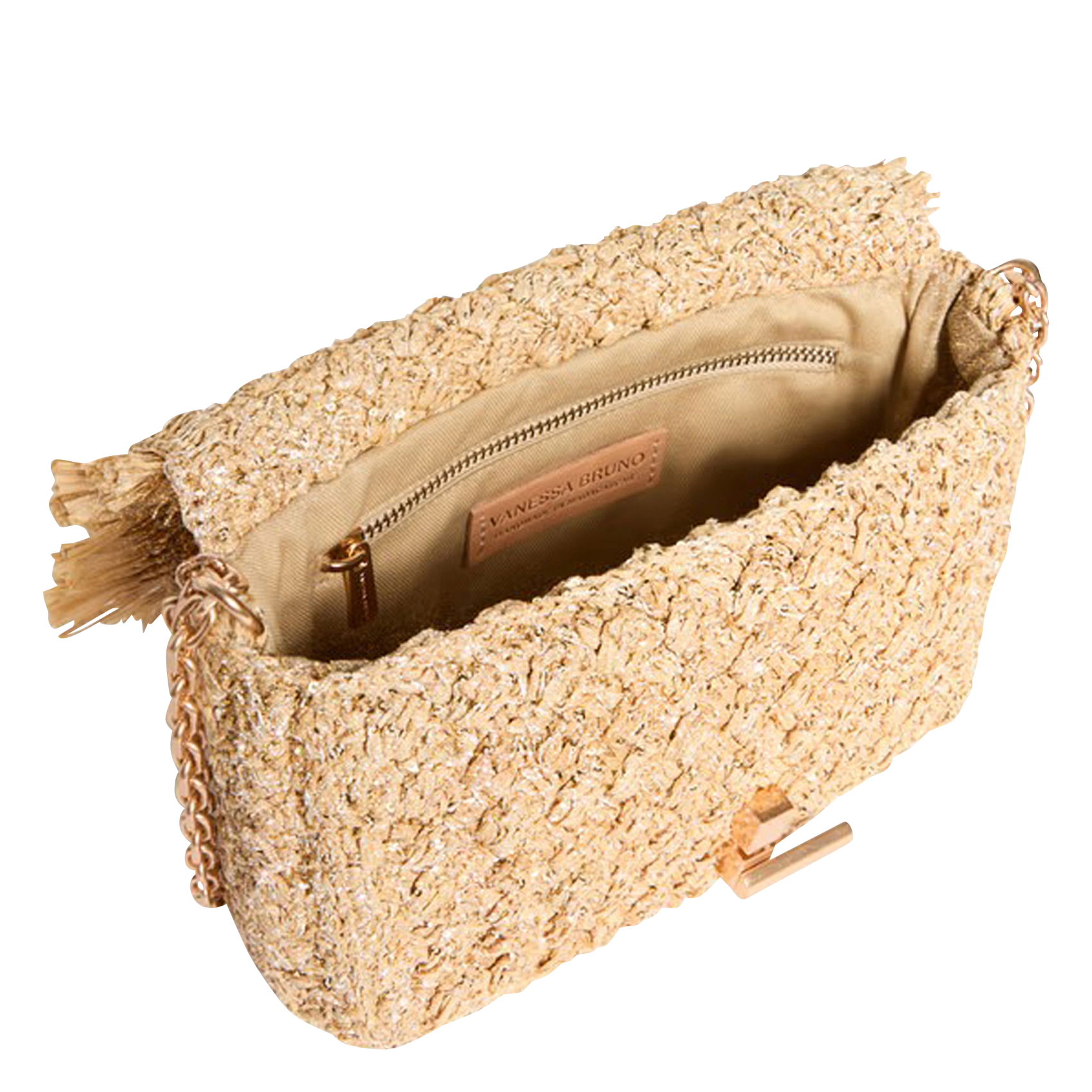 Raffia shoulder bag VANESSA BRUNO Beige