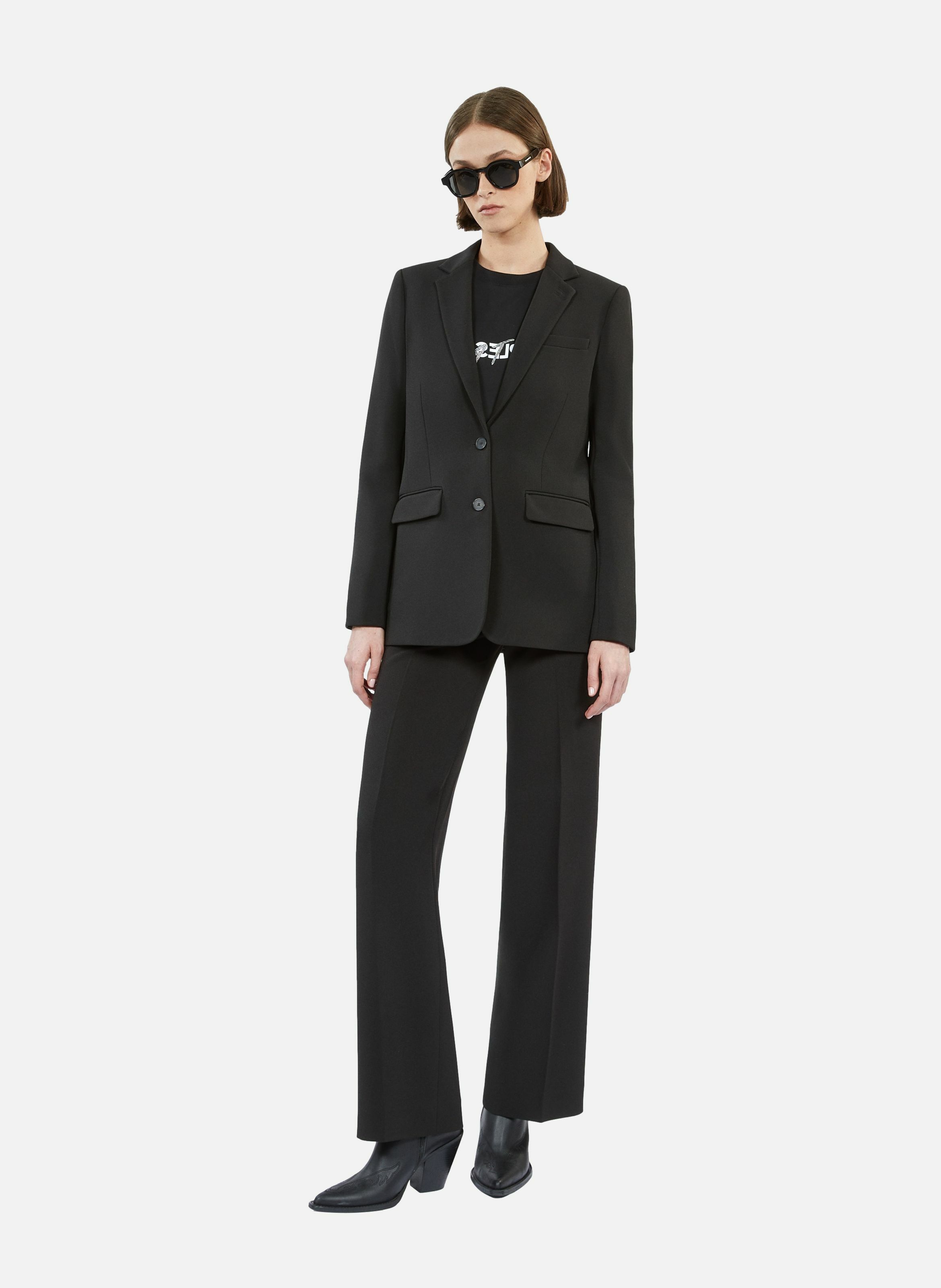 Straight-cut crepe blazer THE KOOPLES Black