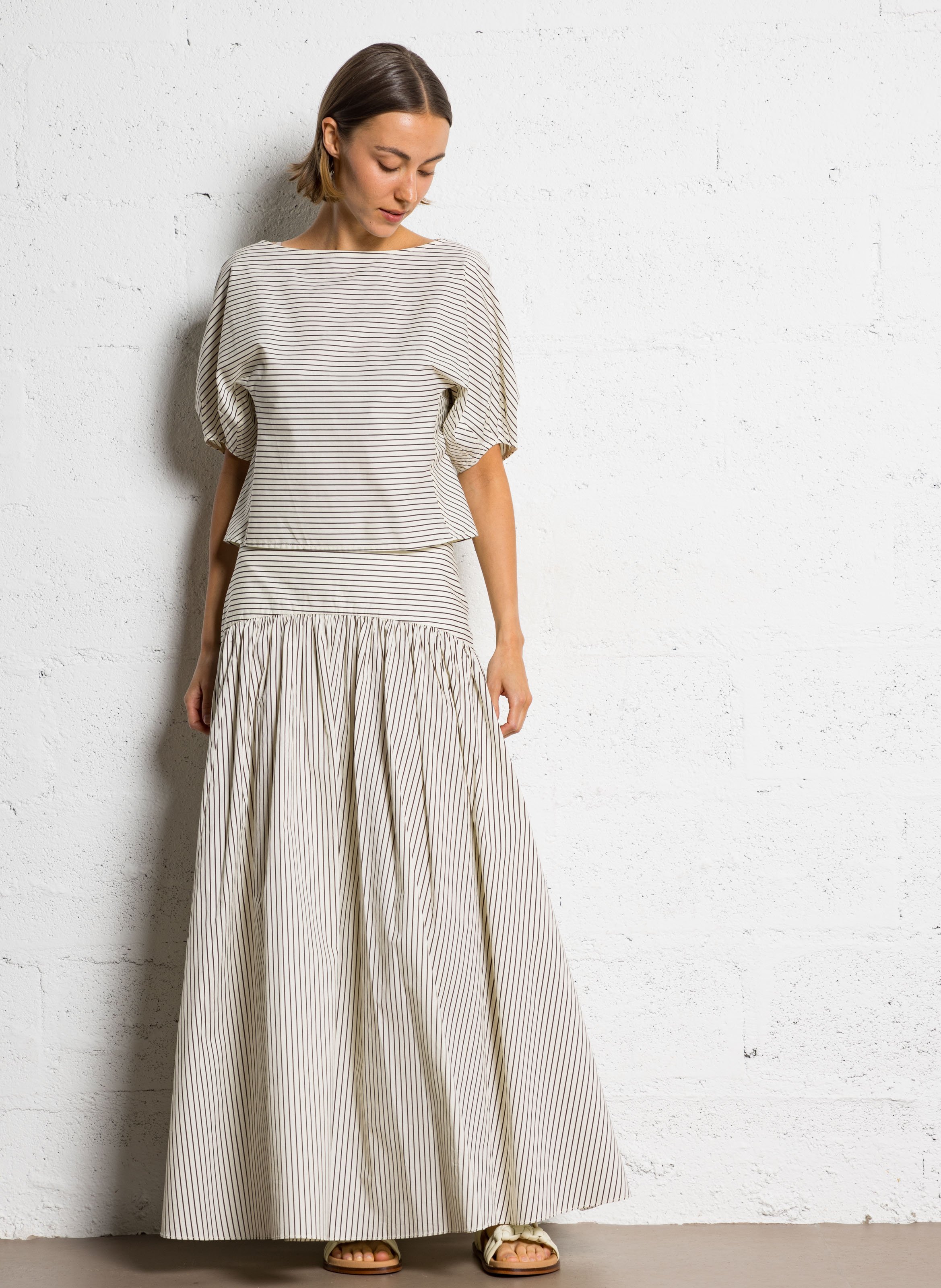 Striped midi skirt STAUD Multicolored