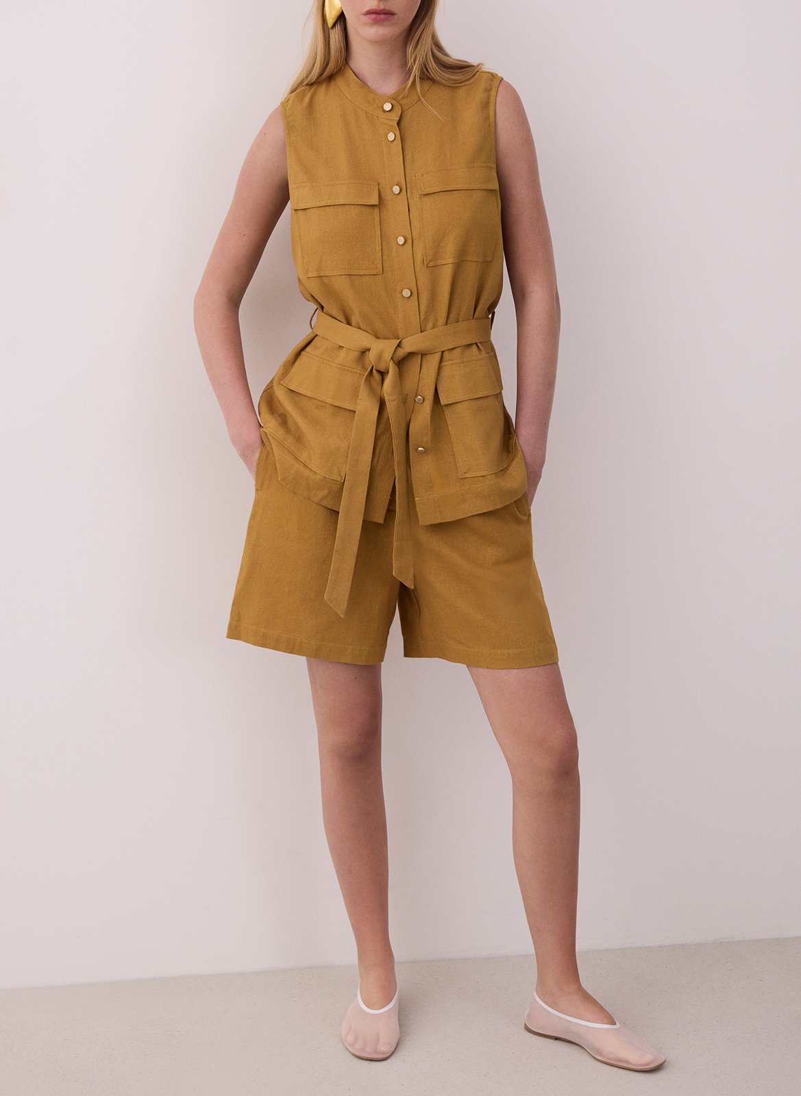 Bermuda droit VILA Marron