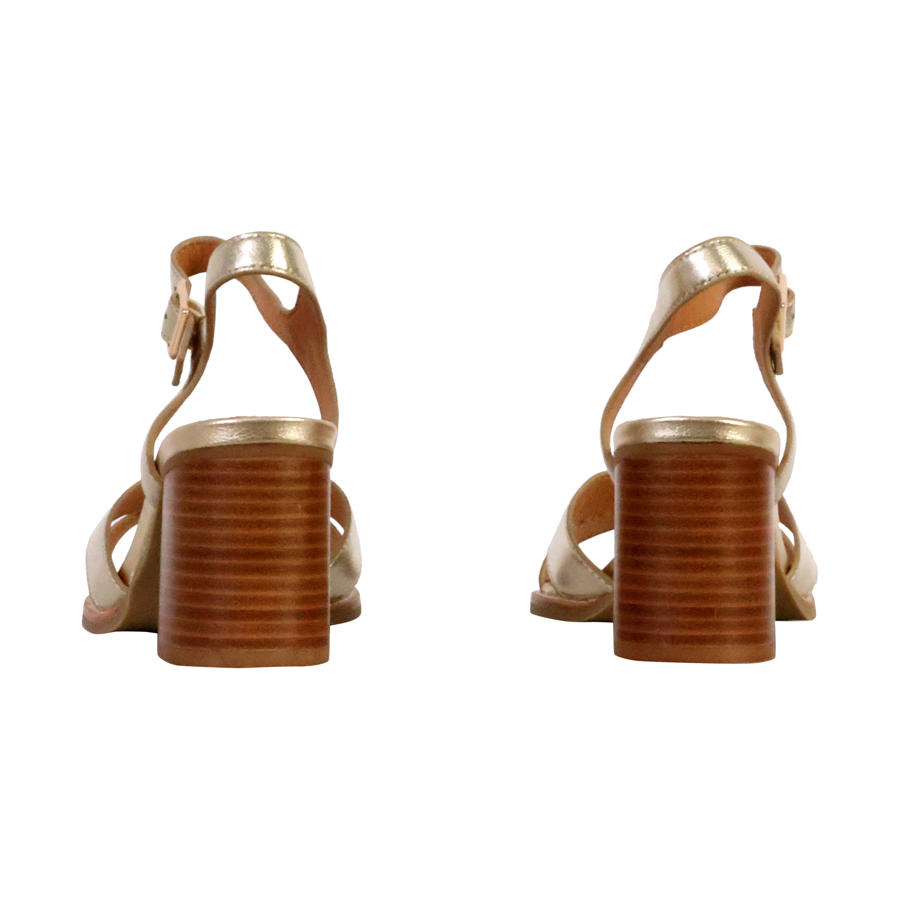 Eden leather heeled sandals EMILIE KARSTON Grey