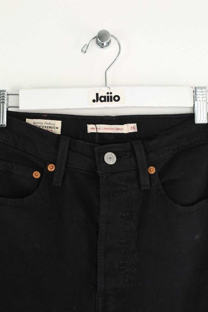 Cotton straight jeans LEVI'S - Seconde main Black