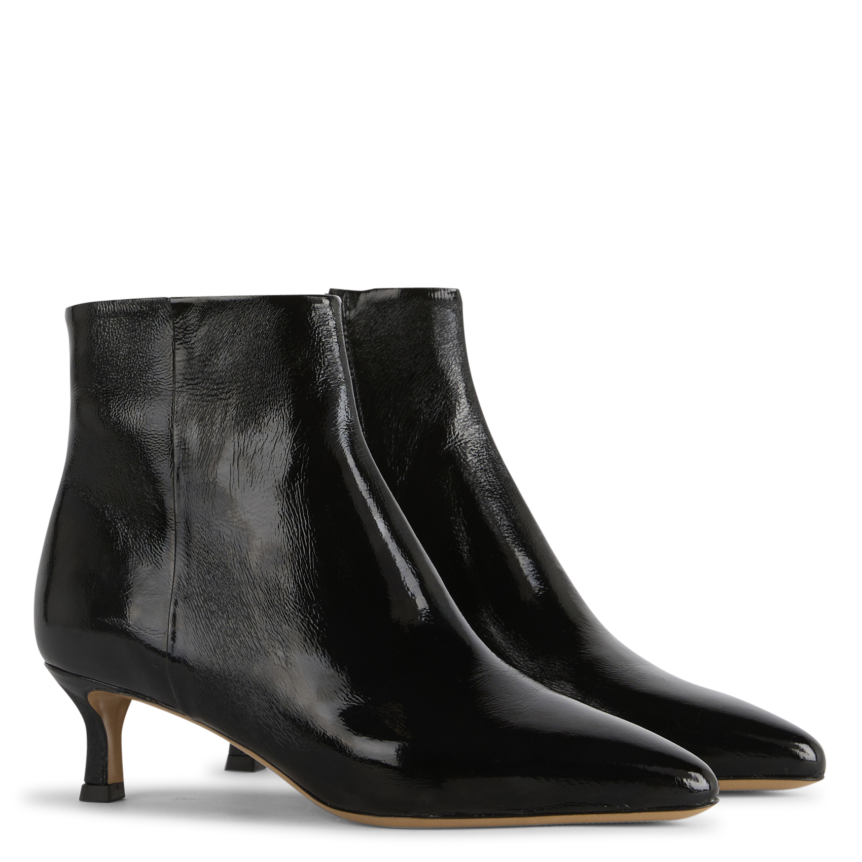 Bianca leather ankle boots RIVECOUR Black