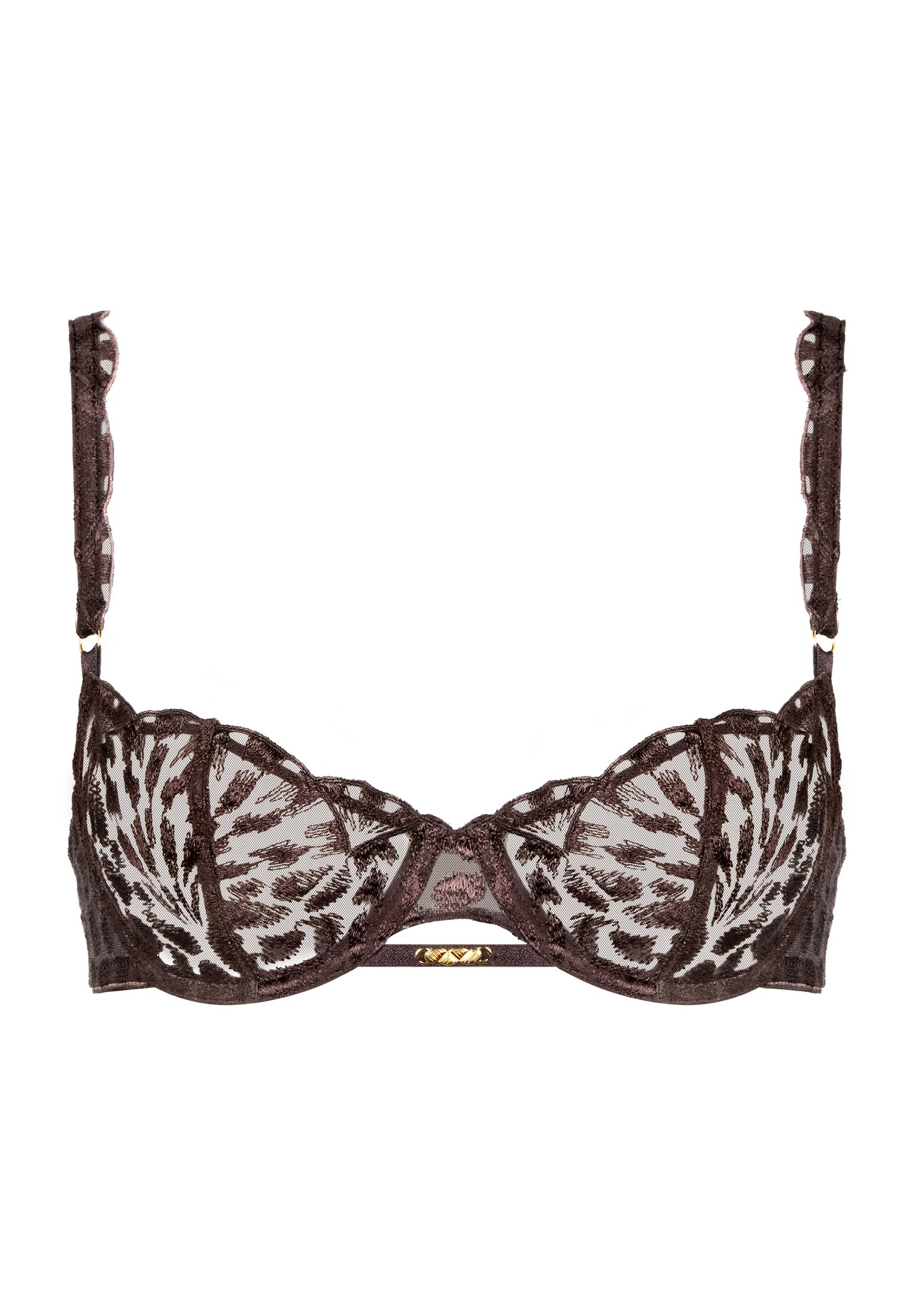 Underwired demi-cup bra AUBADE Brown