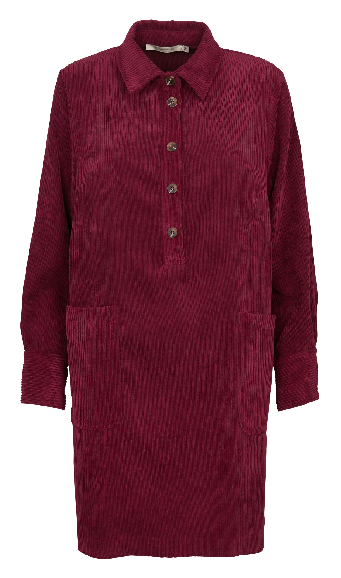 Short corduroy shirt-dress LA FEE MARABOUTEE Brown