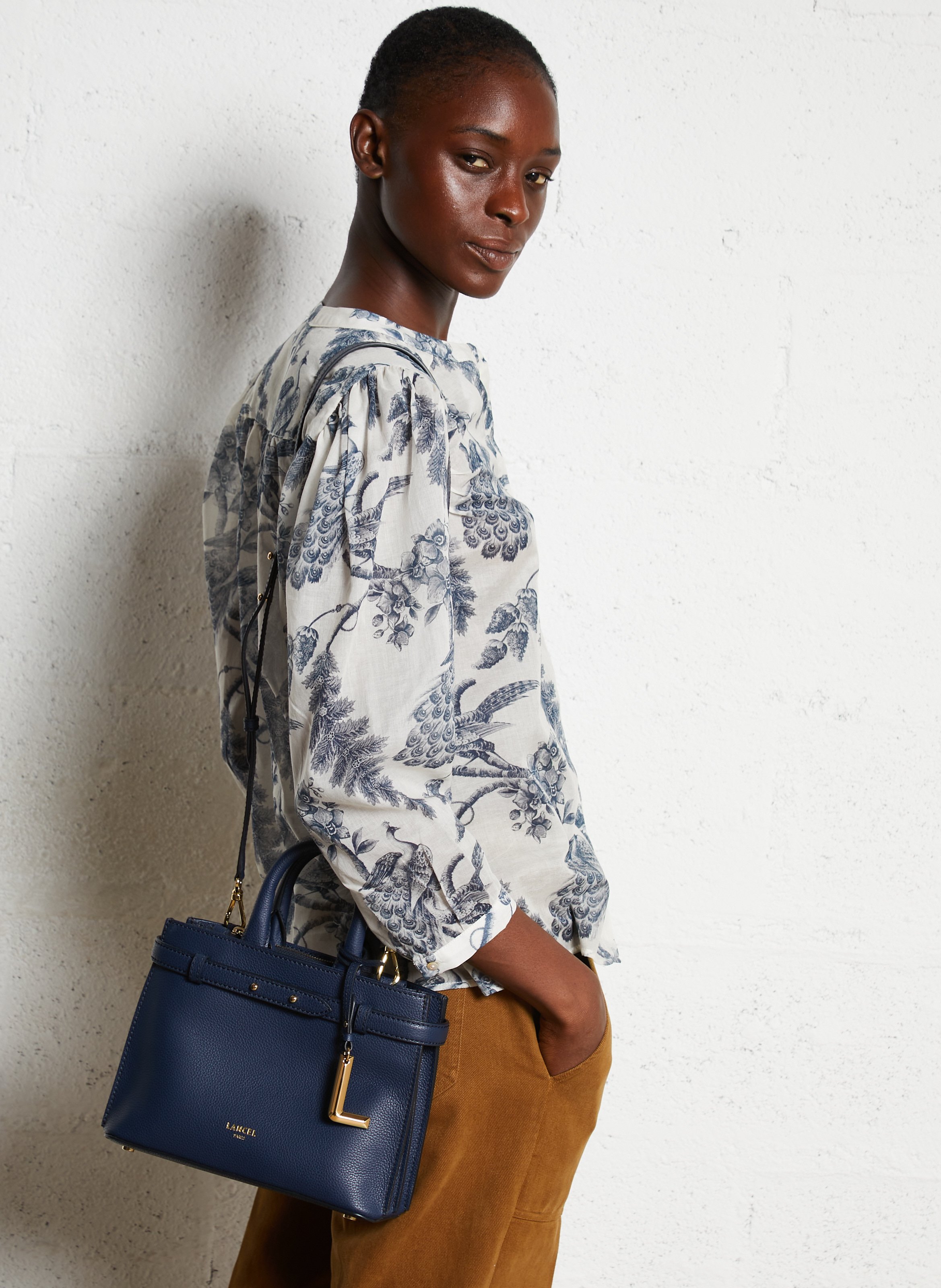 Sac bandoulière en cuir LANCEL Bleu