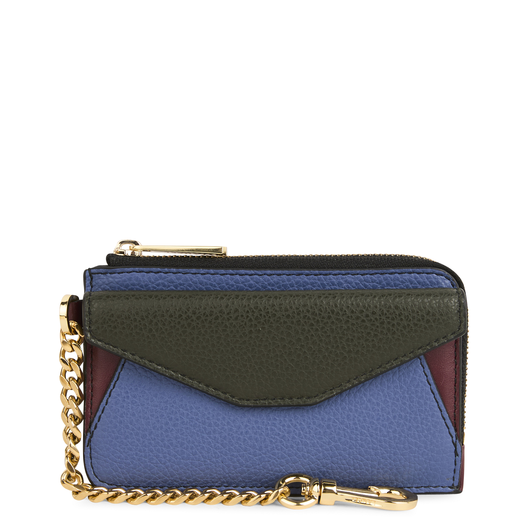 Reißverschlusshülle aus genarbtem Leder LANCEL Blau