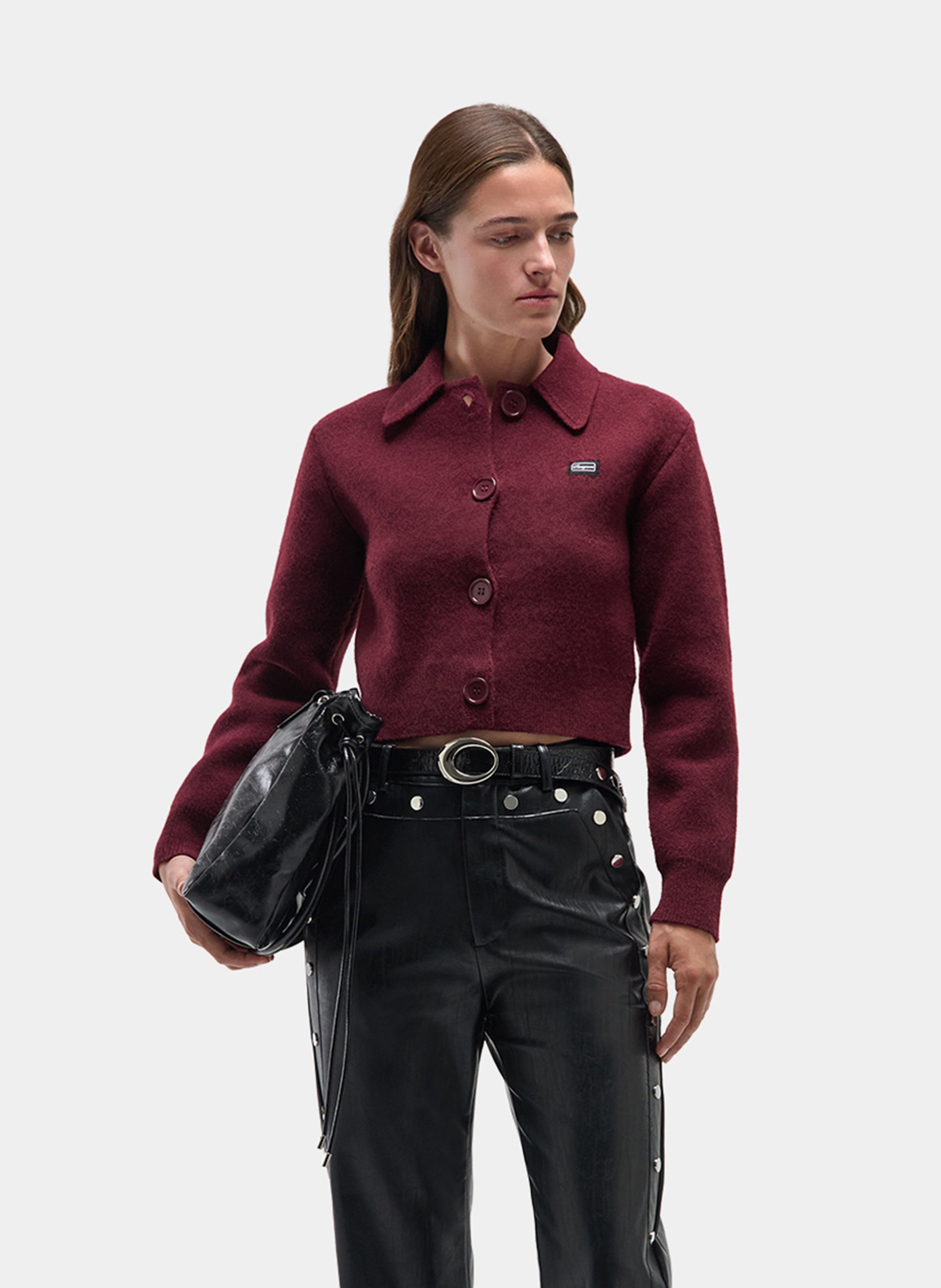 Cardigan with classic collar LAAGAM Red