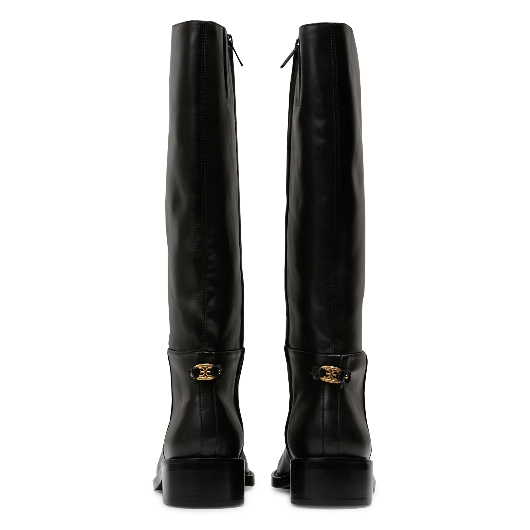 Hohe Lederstiefel mit Reißverschluss SAM EDELMAN Schwarz