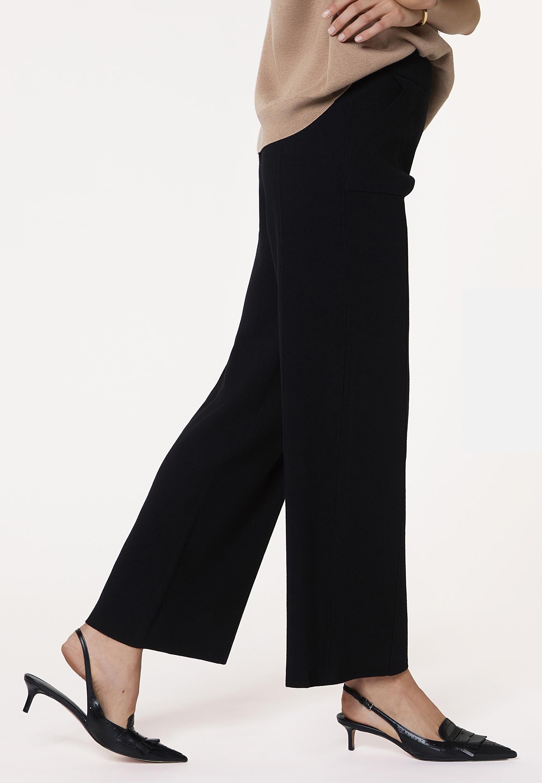 Wide-leg knit pants RODIER Black