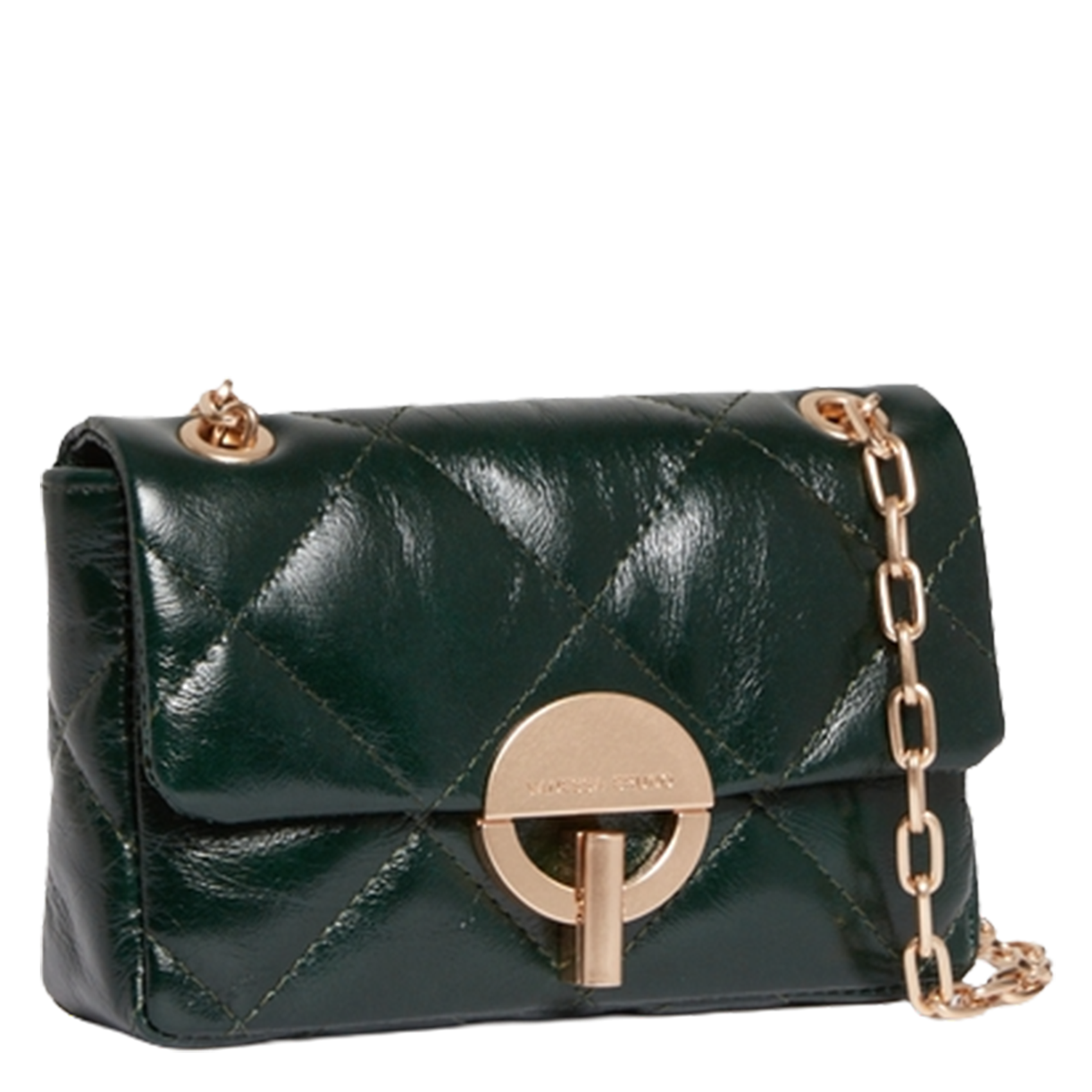Quilted leather shoulder bag VANESSA BRUNO Green