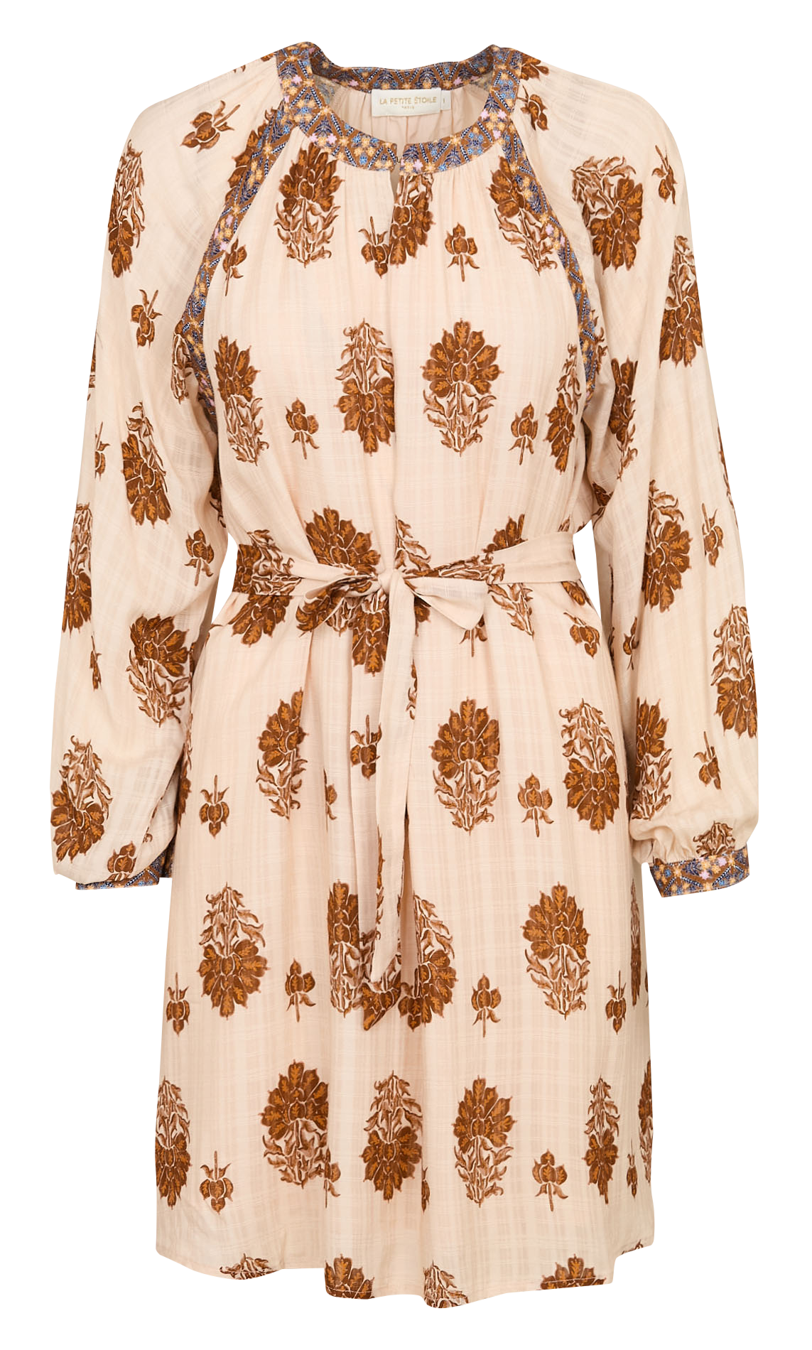 Korte jurk met ronde hals en print LA PETITE ETOILE Veelkleurig