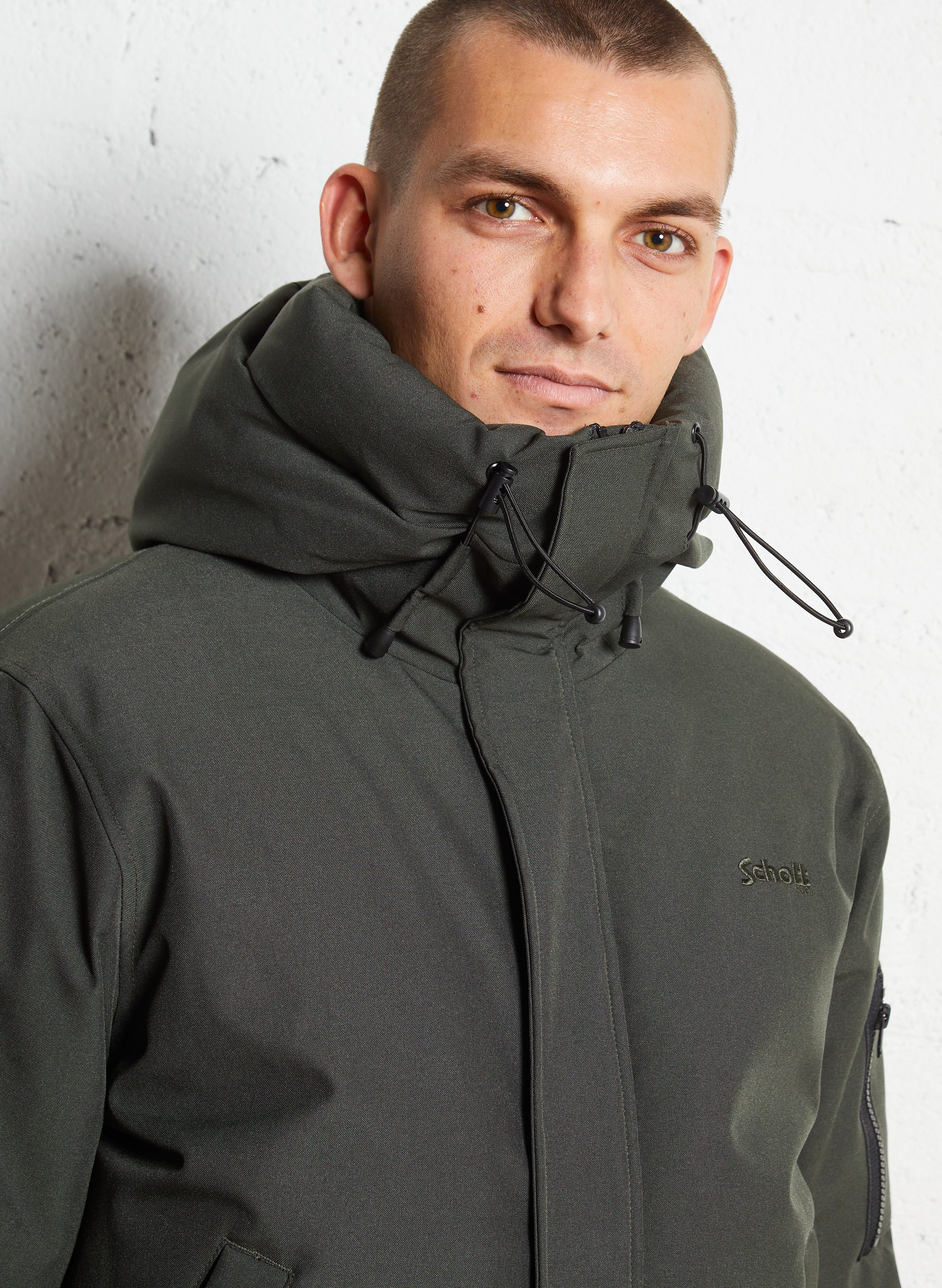 Blouson col montant  SCHOTT Vert