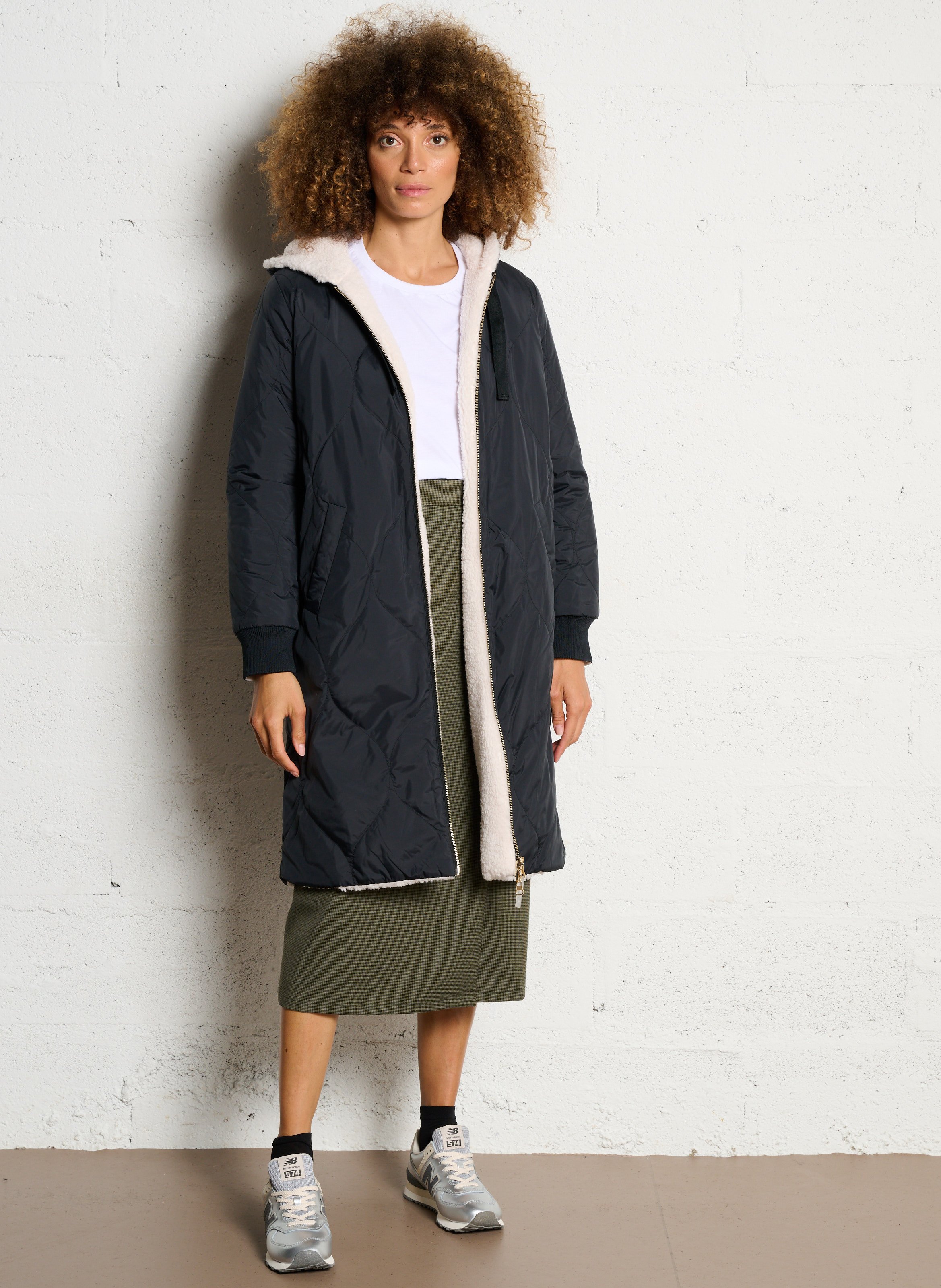 Karierter Midirock LA PETITE ETOILE Khaki