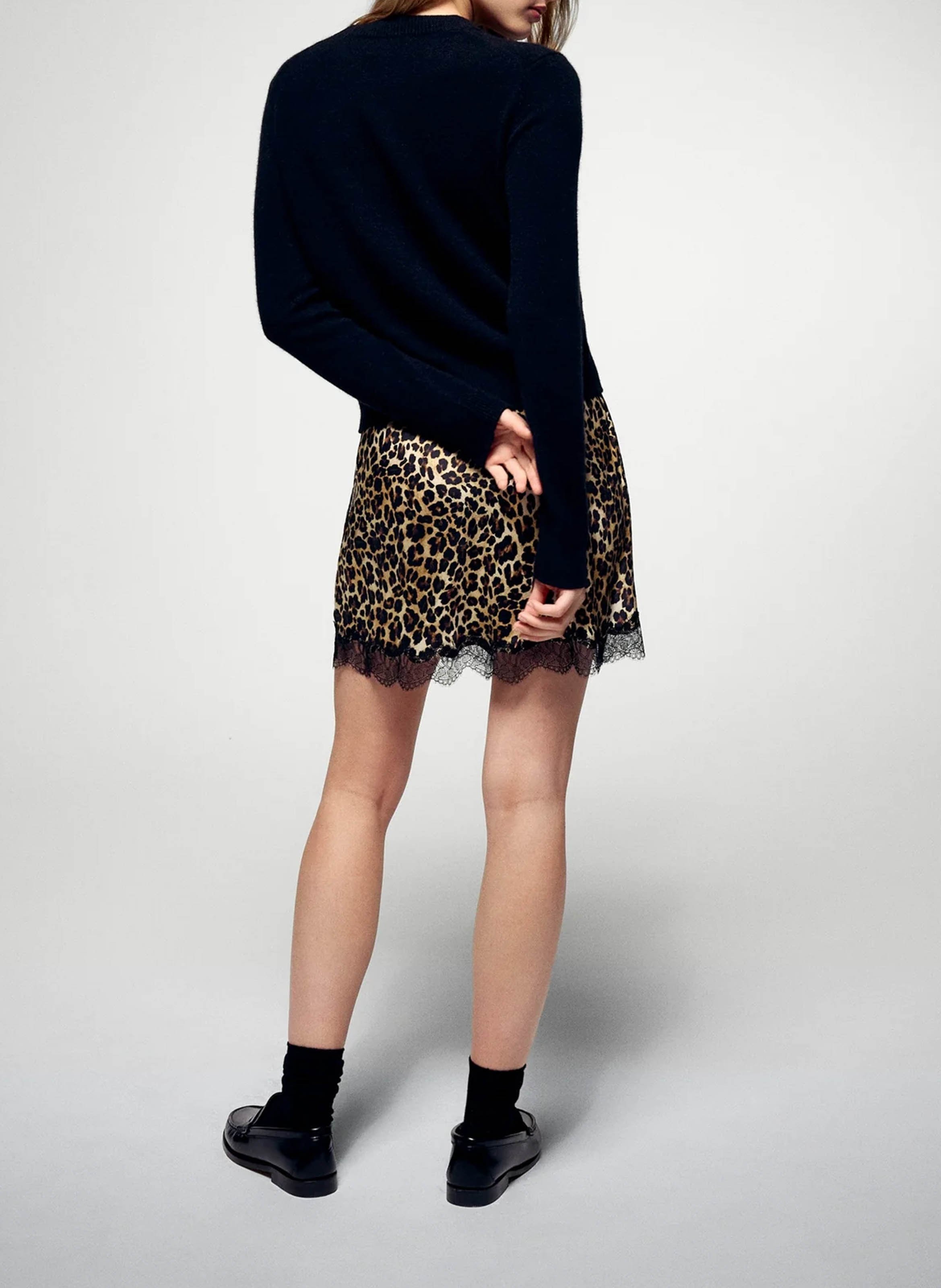 Pull droit col rond en cachemire FROM FUTURE Noir