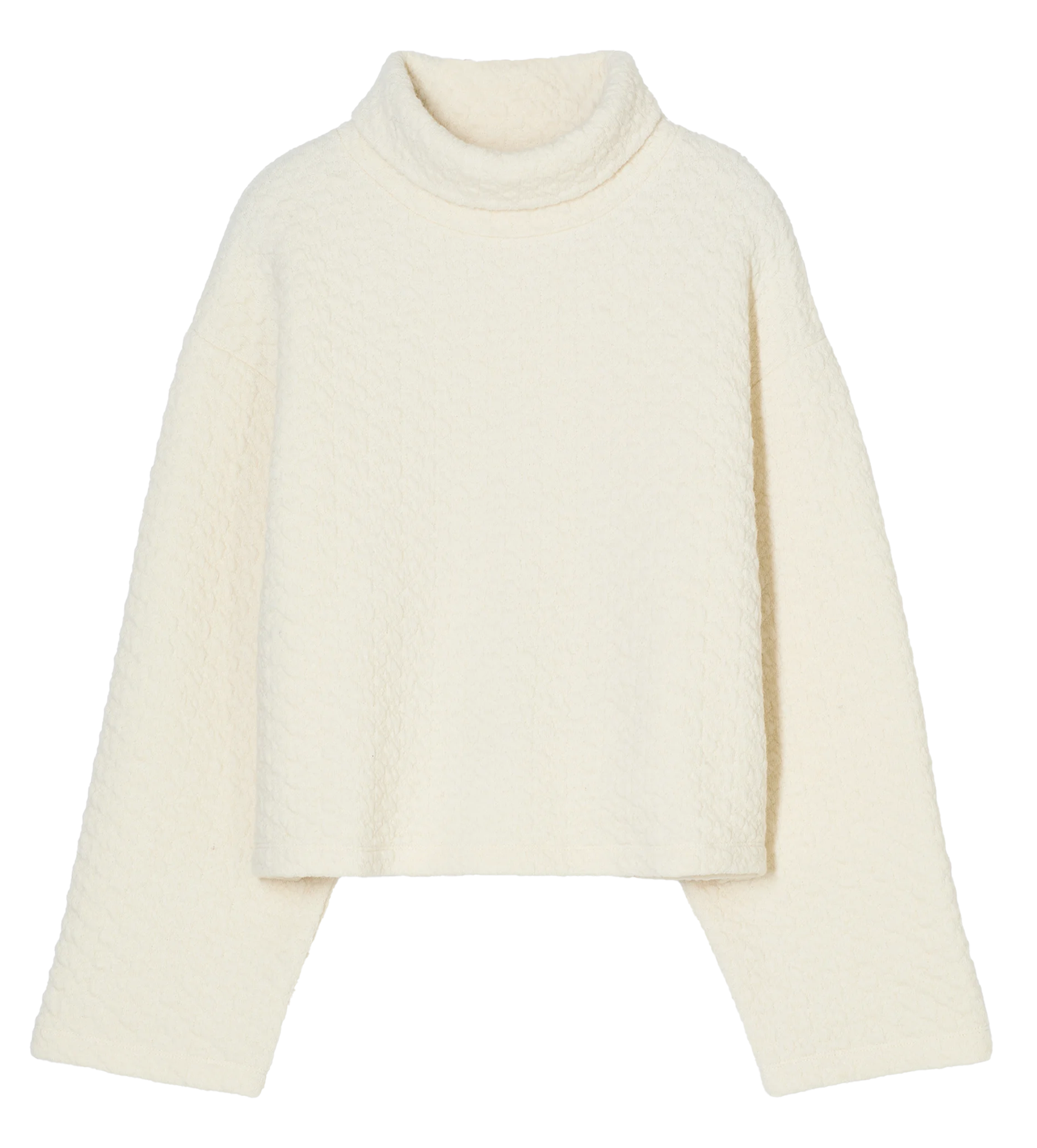 Pull ample col montant en laine mélangée CLOSED Blanc