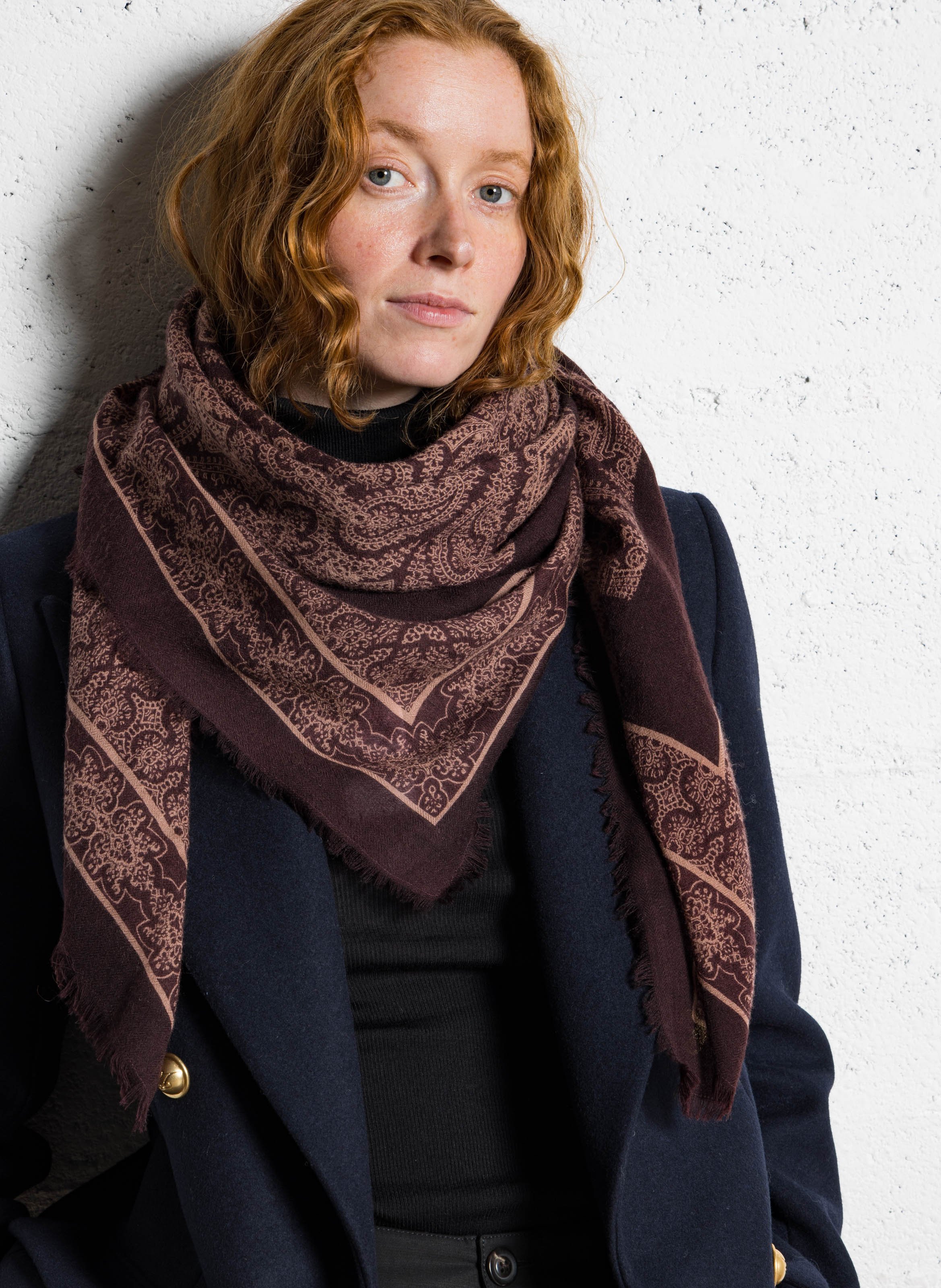 Bedruckter Foulard aus Wolle MAISON 123