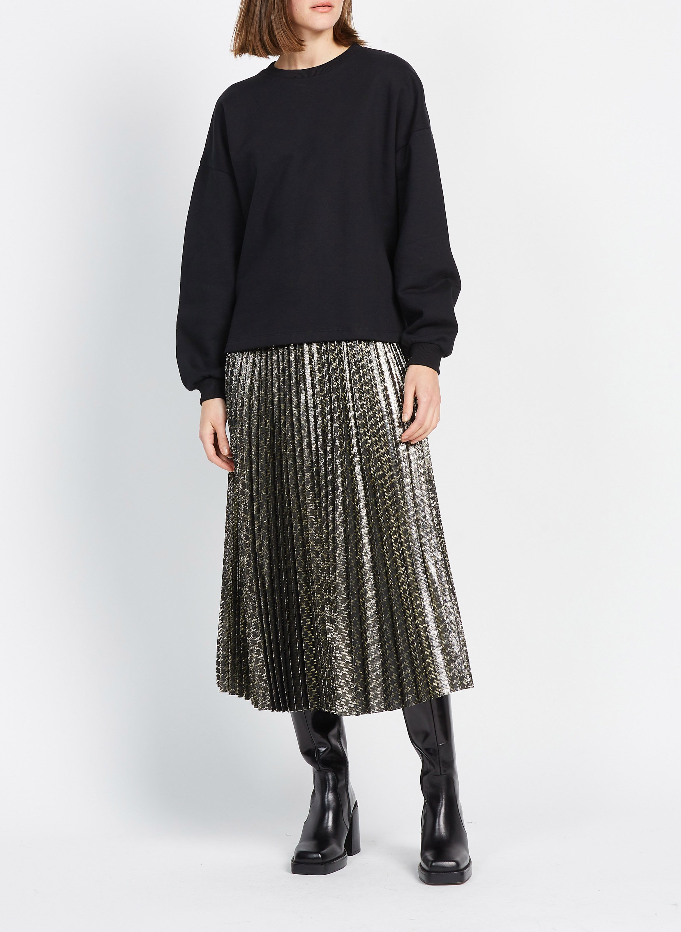 Jacquard midi skirt KARL LAGERFELD Black