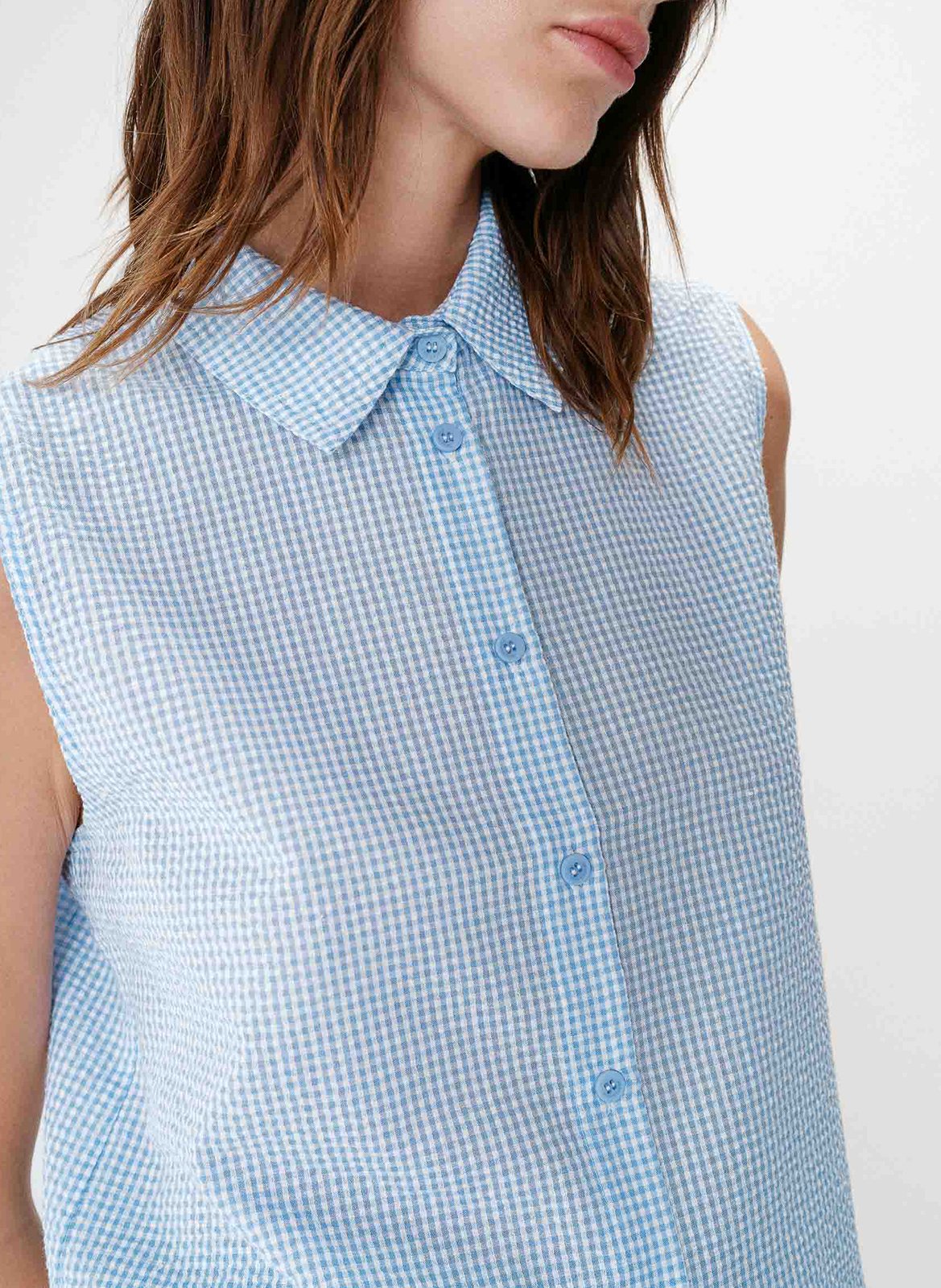 Baumwoll-Bluse GRACE ET MILA Blau