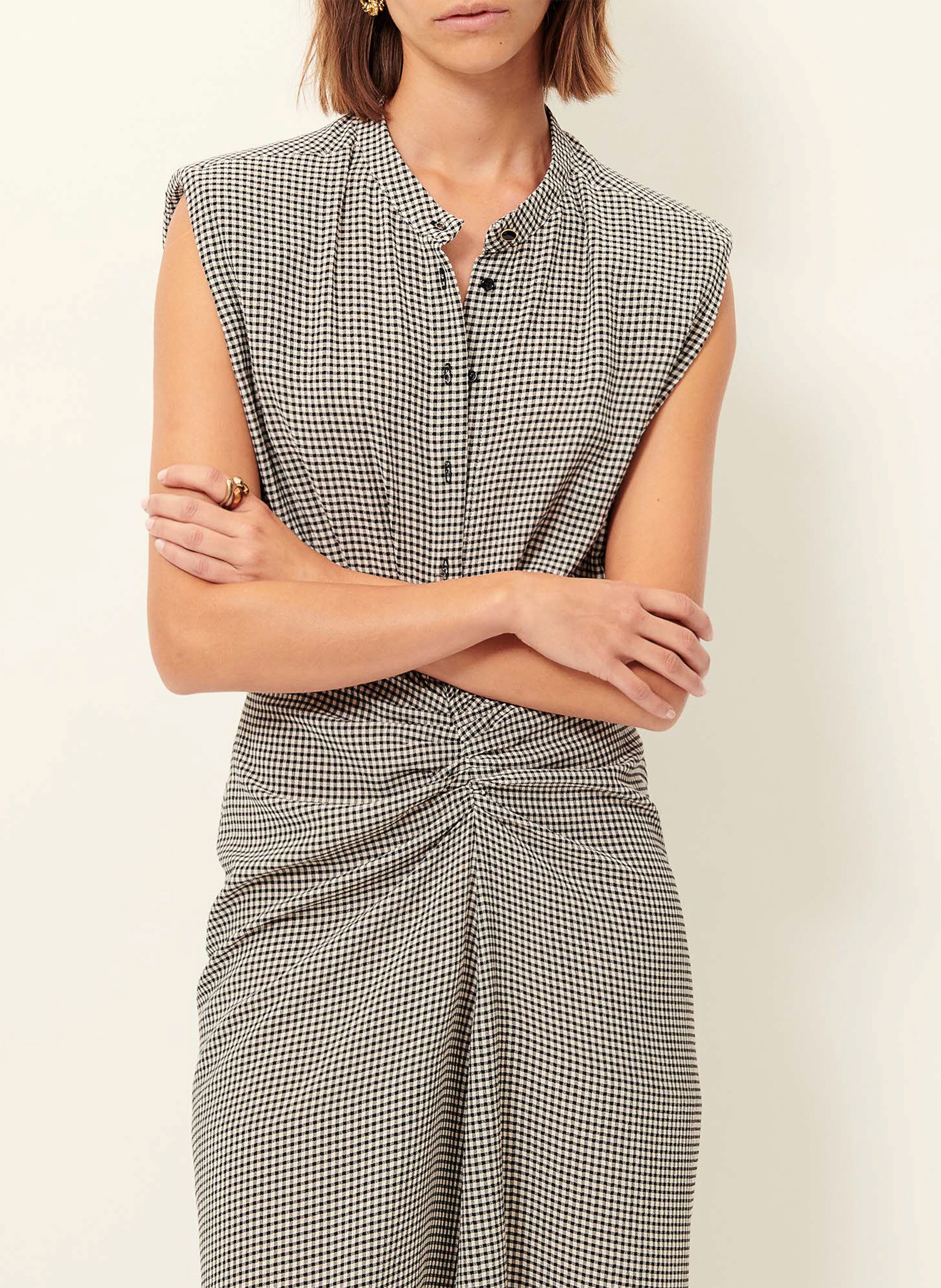 Robe midi col rond SESSUN Gris