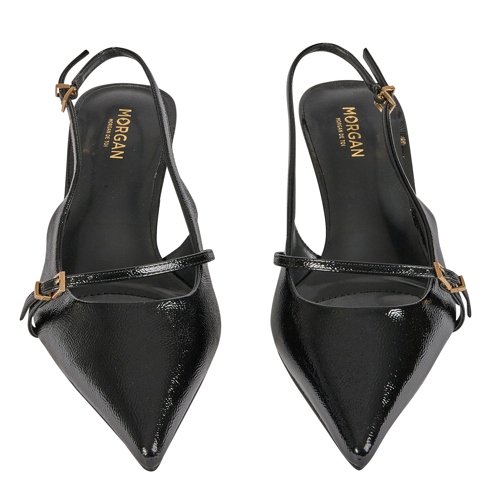 Escarpins en cuir vernis MORGAN Noir
