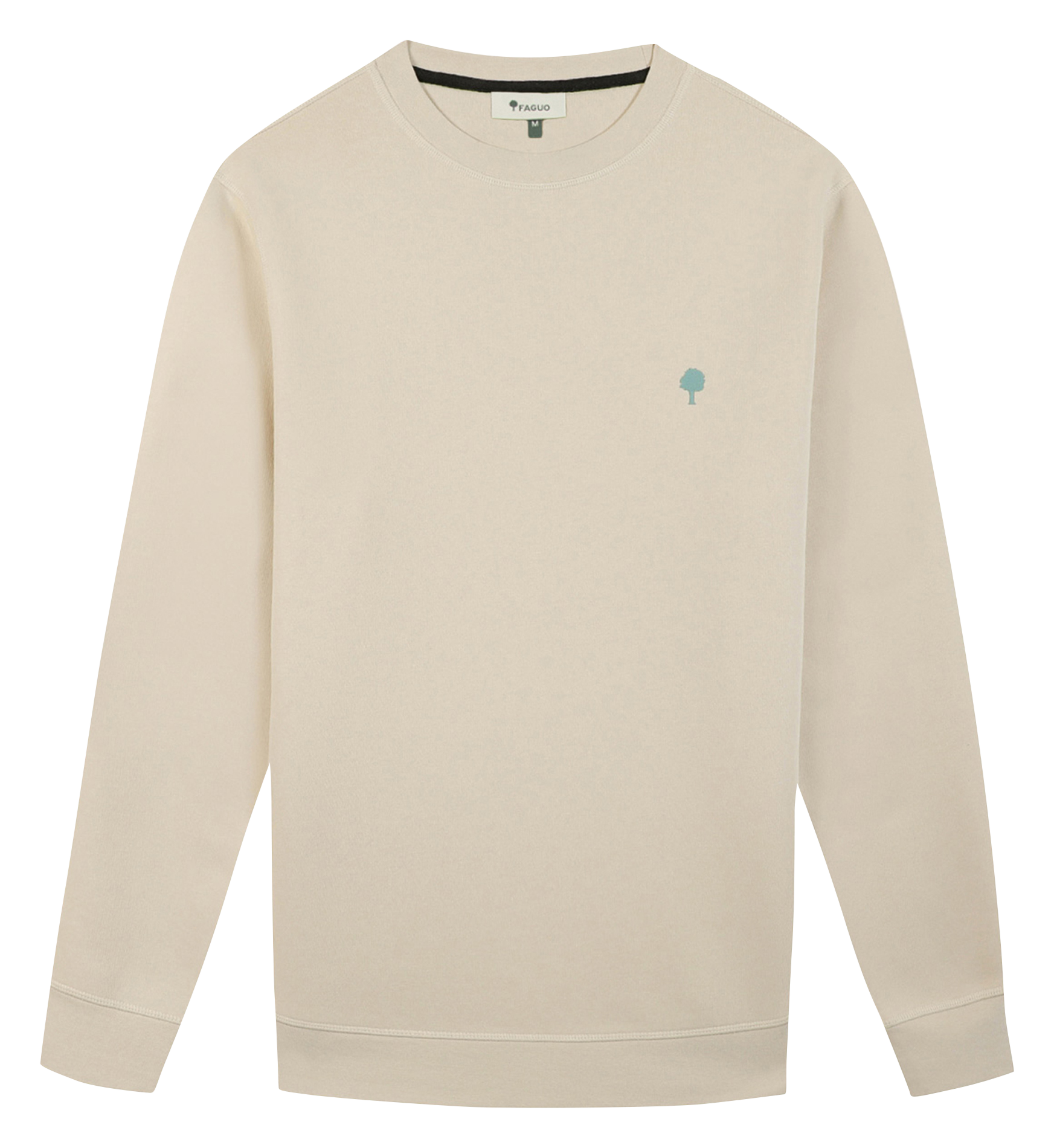 Gerade geschnittenes Rundhals-Sweatshirt aus Baumwoll-Mix FAGUO Beige